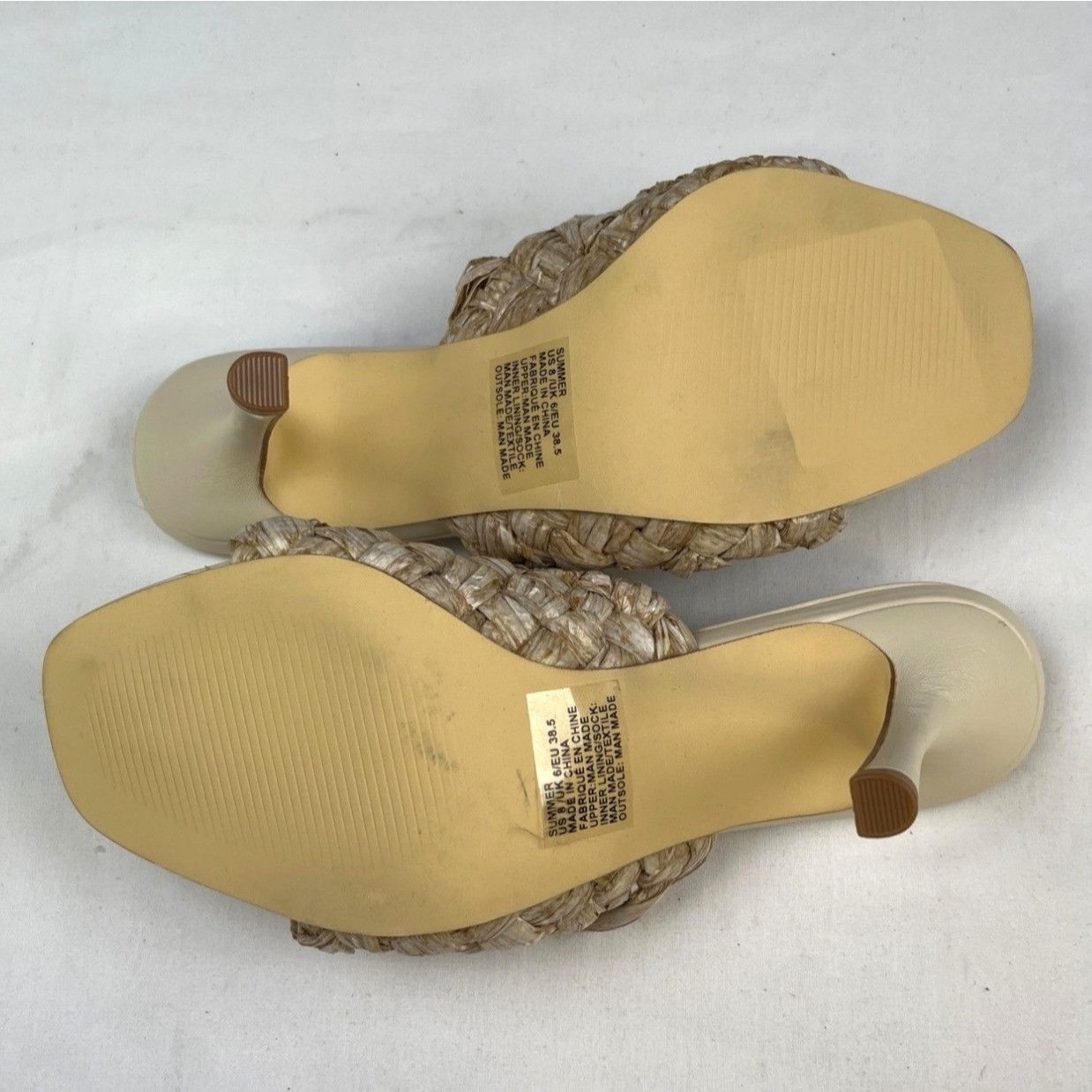 Other JF JustFab Summer Women's Cream Shoes/Heeled Sandals Sz 8 SK Size US 8 / IT 38 - 6 Thumbnail