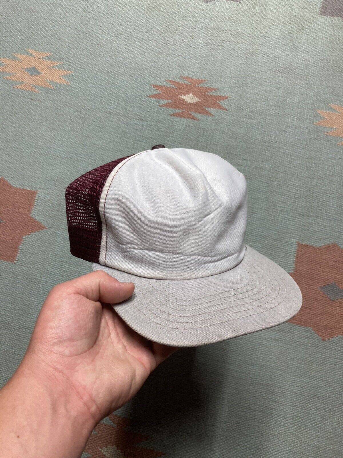 New Era × Vintage VTG 80s trucker hat mesh new era pro design tri tone blank Size ONE SIZE - 1 Thumbnail