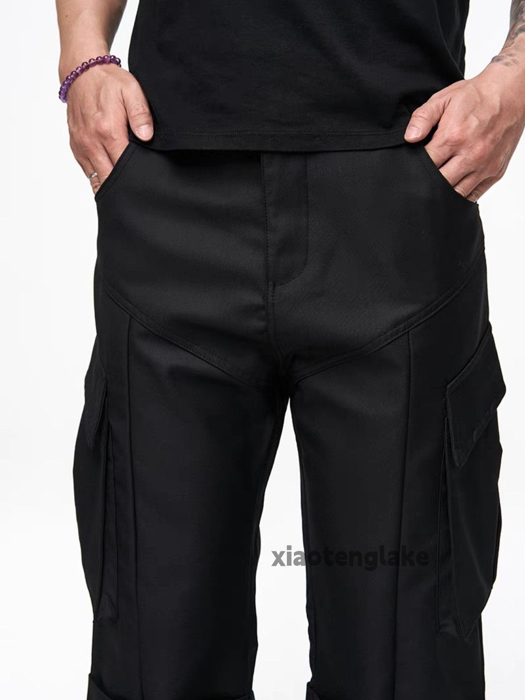 Designer × Japanese Brand × Vintage Utility punk grunge bootcut flared pleated cargo pants Size US 32 / EU 48 - 8 Thumbnail