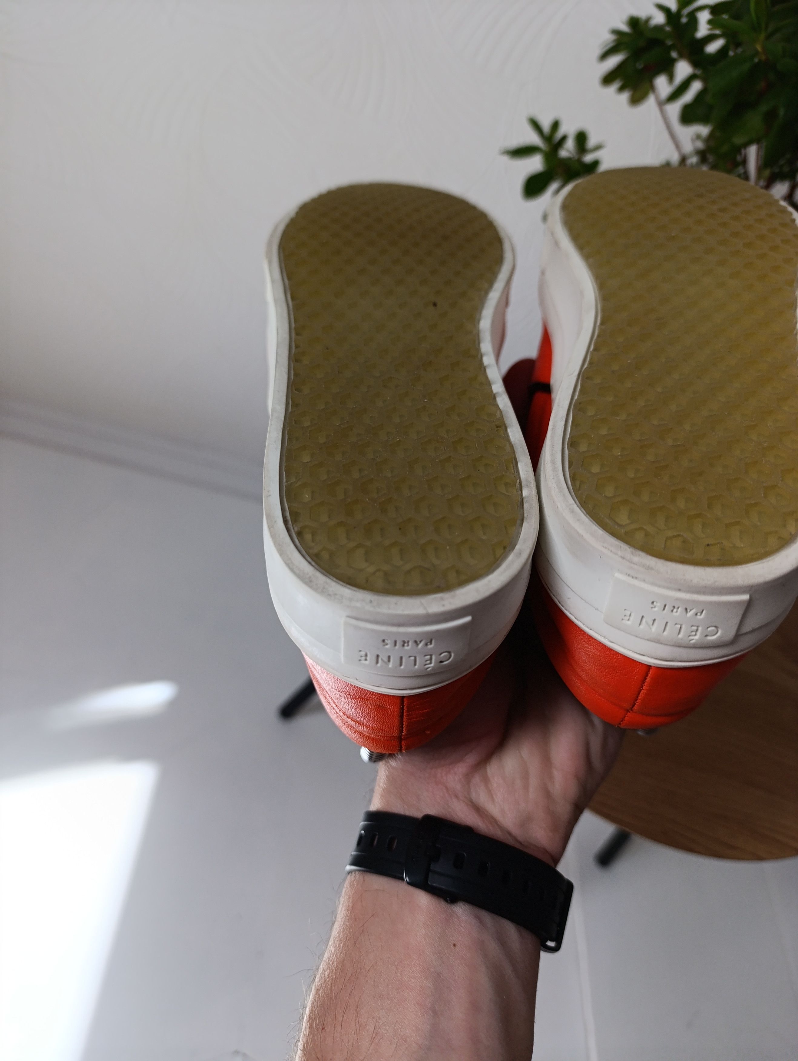 Celine CELINE LEATHER ORANGE SLIP-ON WOMENS SHOES Size US 8 / IT 38 - 16 Thumbnail