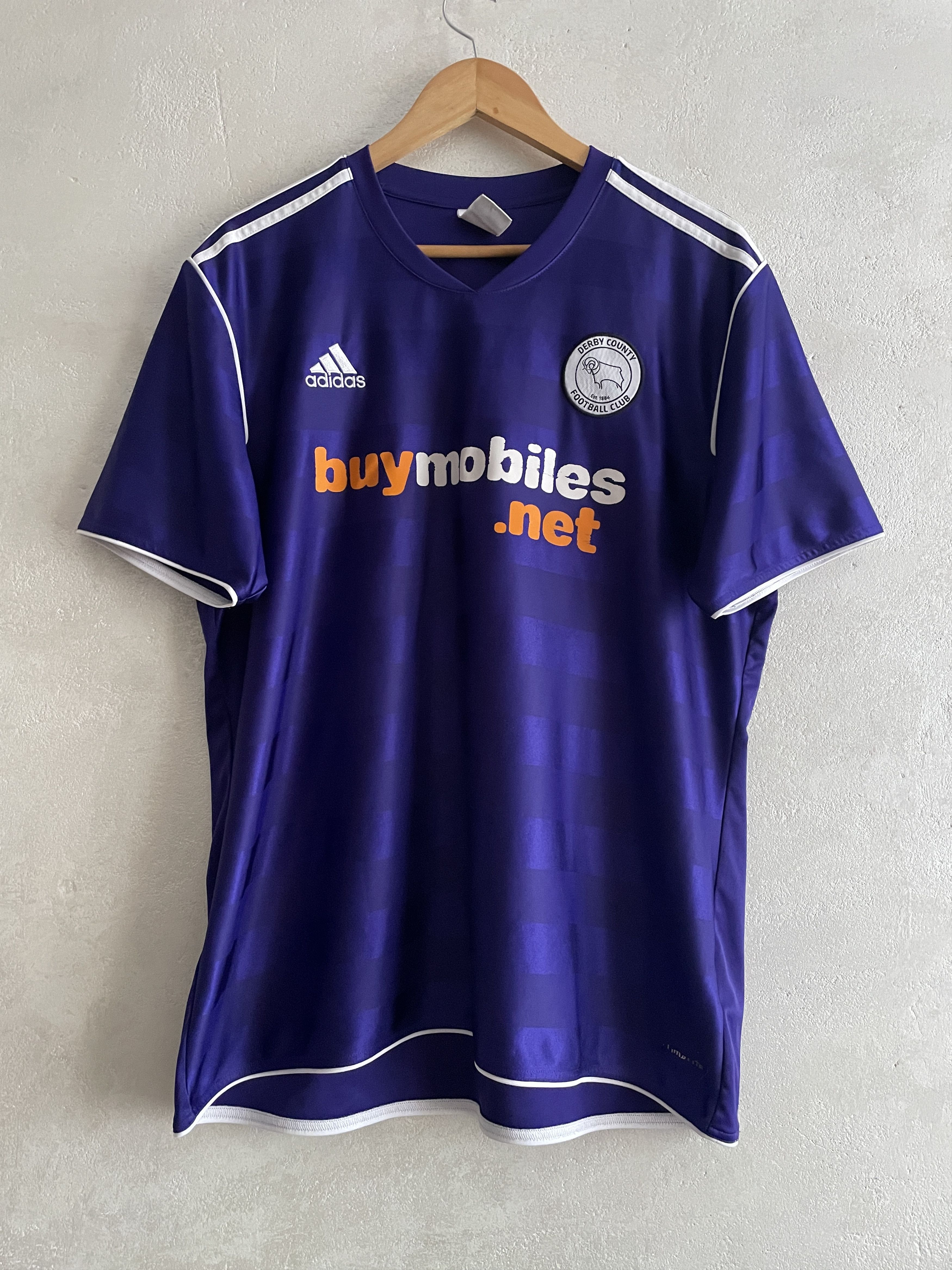 Adidas FC Derby County Away Kit Shirt 2011 2012 Soccer Jersey Size US XL / EU 56 / 4 - 1 Thumbnail