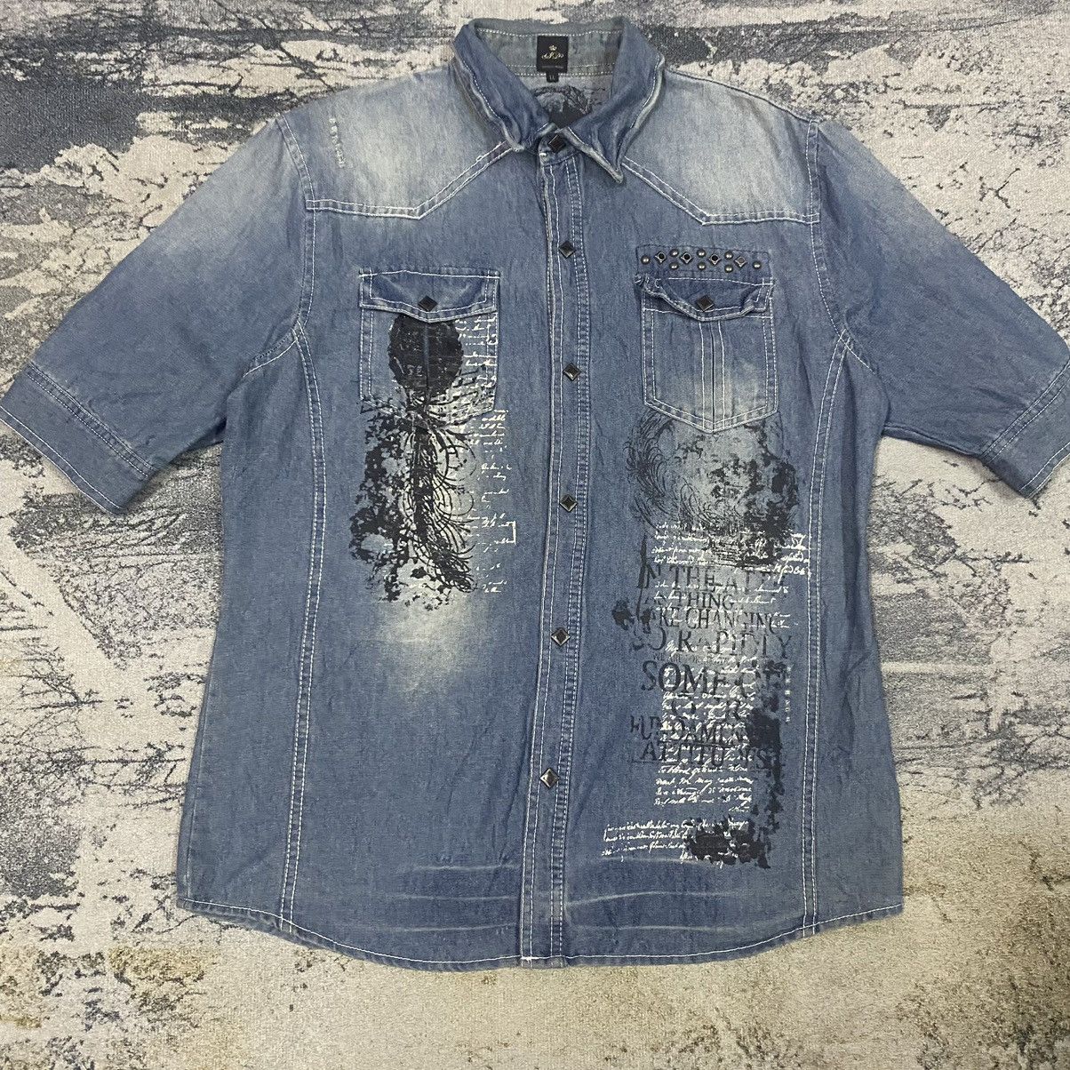 Japanese Brand × semanticdesign Vintage Sematic Design Punk Printed Button Up Size US M / EU 48-50 / 2 - 2 Thumbnail