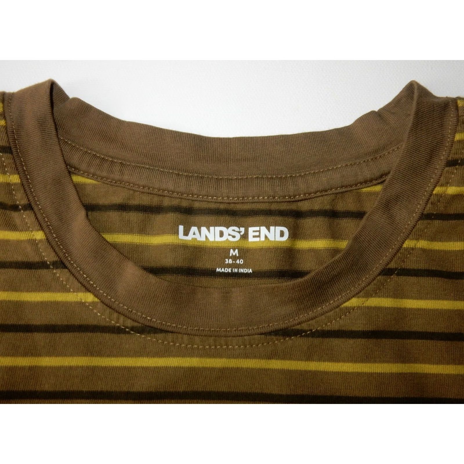 Lands' End Lands' End Men's T Shirt M Short Sleeve Cotton Striped Brown Size M Clothing Mens Short Sleeve T-Shirt Brown Stripe Cotton Lands' End Shirt Mens M Size US M / EU 48-50 / 2 - 3 Thumbnail