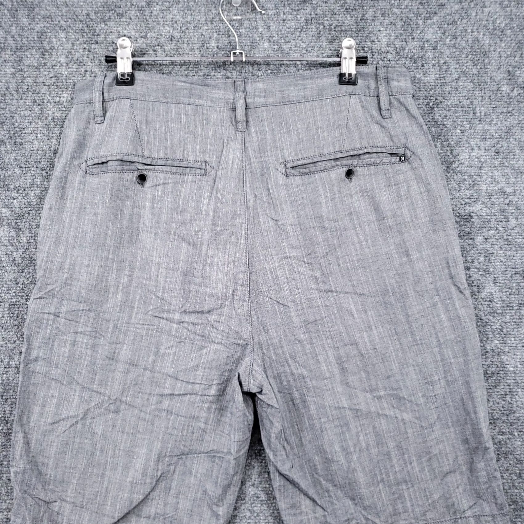 Hurley Hurley Shorts Mens 30 Gray Flat Front Zip Fly Mid Rise Surf Beach Walk Size US 30 / EU 46 - 3 Thumbnail