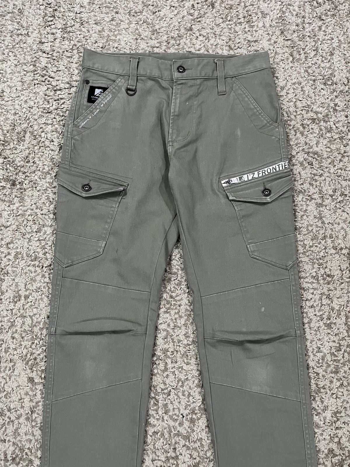 Japanese Brand Iz Frontier Skinny Punk Gorpcore Cargo Jeans Size US 31 - 2 Thumbnail