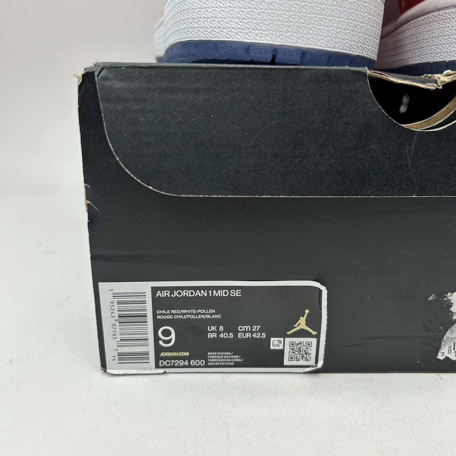 Nike Nike Air Jordan 1 Mid Retro SE “Barcelona Sweater/Chile Red” Size US 9 / EU 42 - 5 Thumbnail