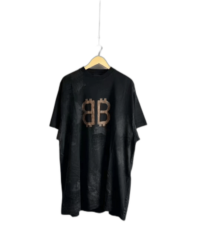 Balenciaga Balenciaga Black Bitcoin Logo Short Sleeve Shirt Size US M / EU 48-50 / 2 - 1 Thumbnail