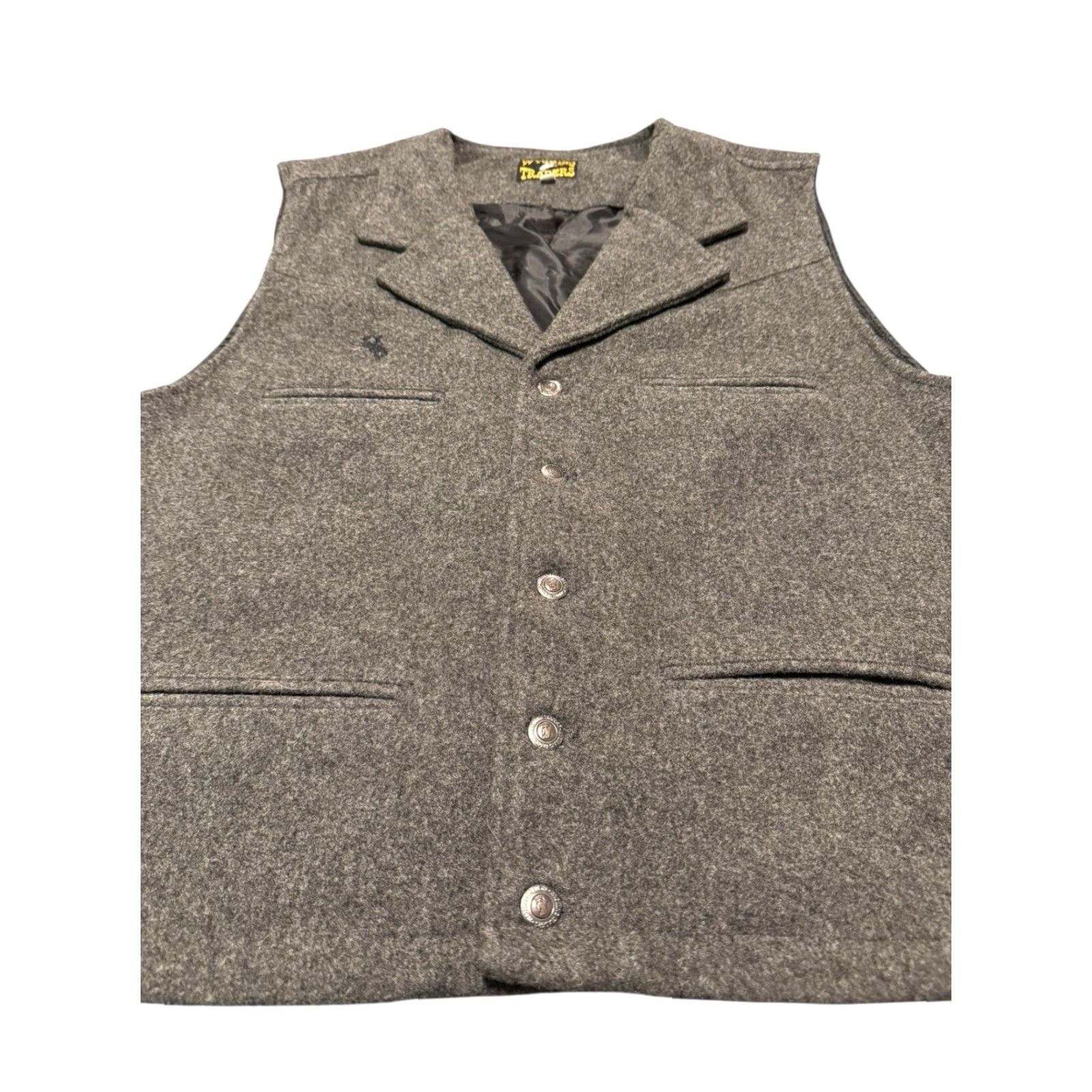 Vintage Wyoming Traders Vest L 100% Virgin Wool Western Rancher Gray Waistcoat Vest Wool Western Gray L Mens Size US L / EU 52-54 / 3 - 2 Thumbnail