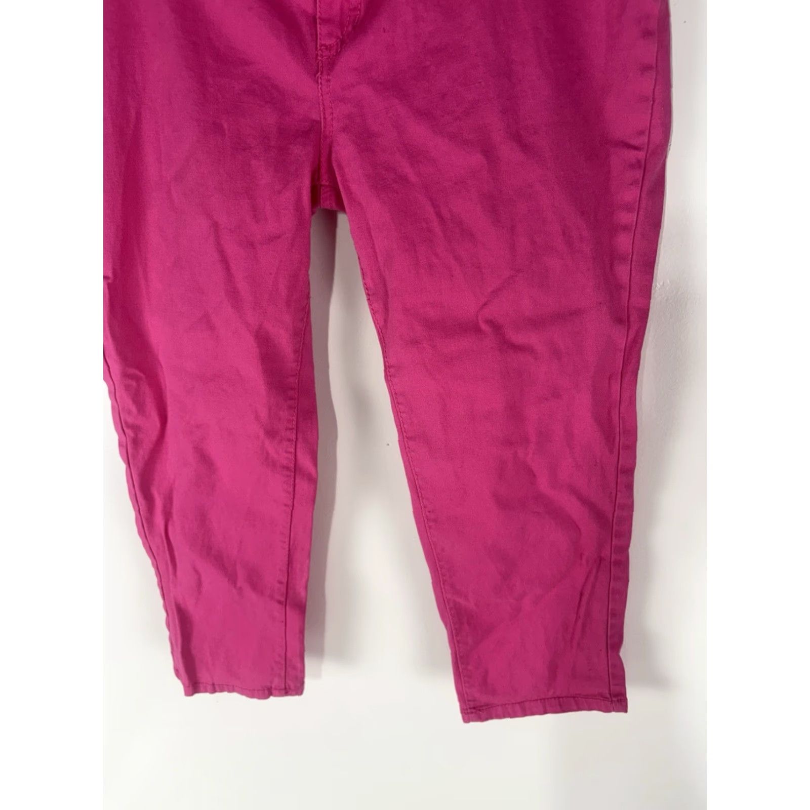 Vintage Rue 21 Cropped Jeans Womens 9 Straight 5-Pocket Denim Pink Low Rise 7-9 Inseam 21in Cotton Spandex Size 30" / US 8 / IT 44 - 3 Thumbnail