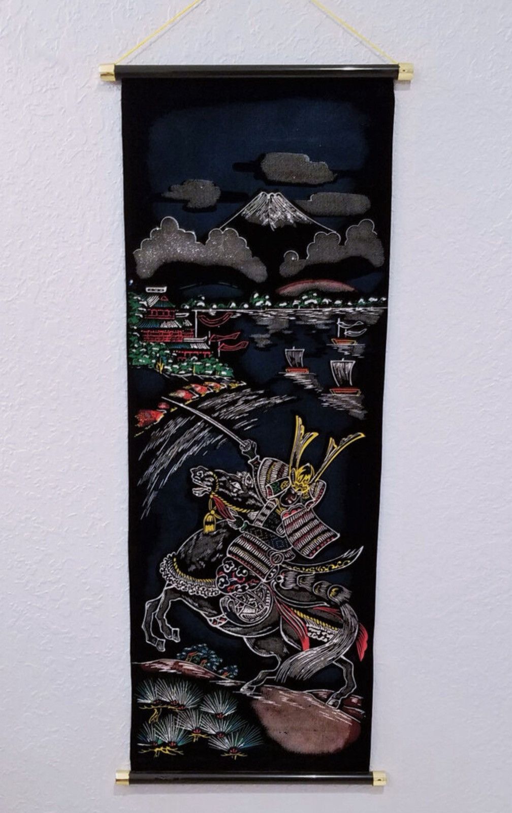 Vintage Japanese Samurai tapestry Size ONE SIZE - 1 Thumbnail