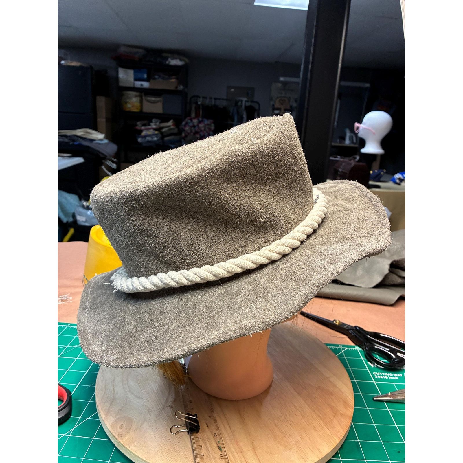 Other Elle-May Hill Billy Hat, OOAK Top Grain Leather, Handmade Size ONE SIZE - 3 Thumbnail