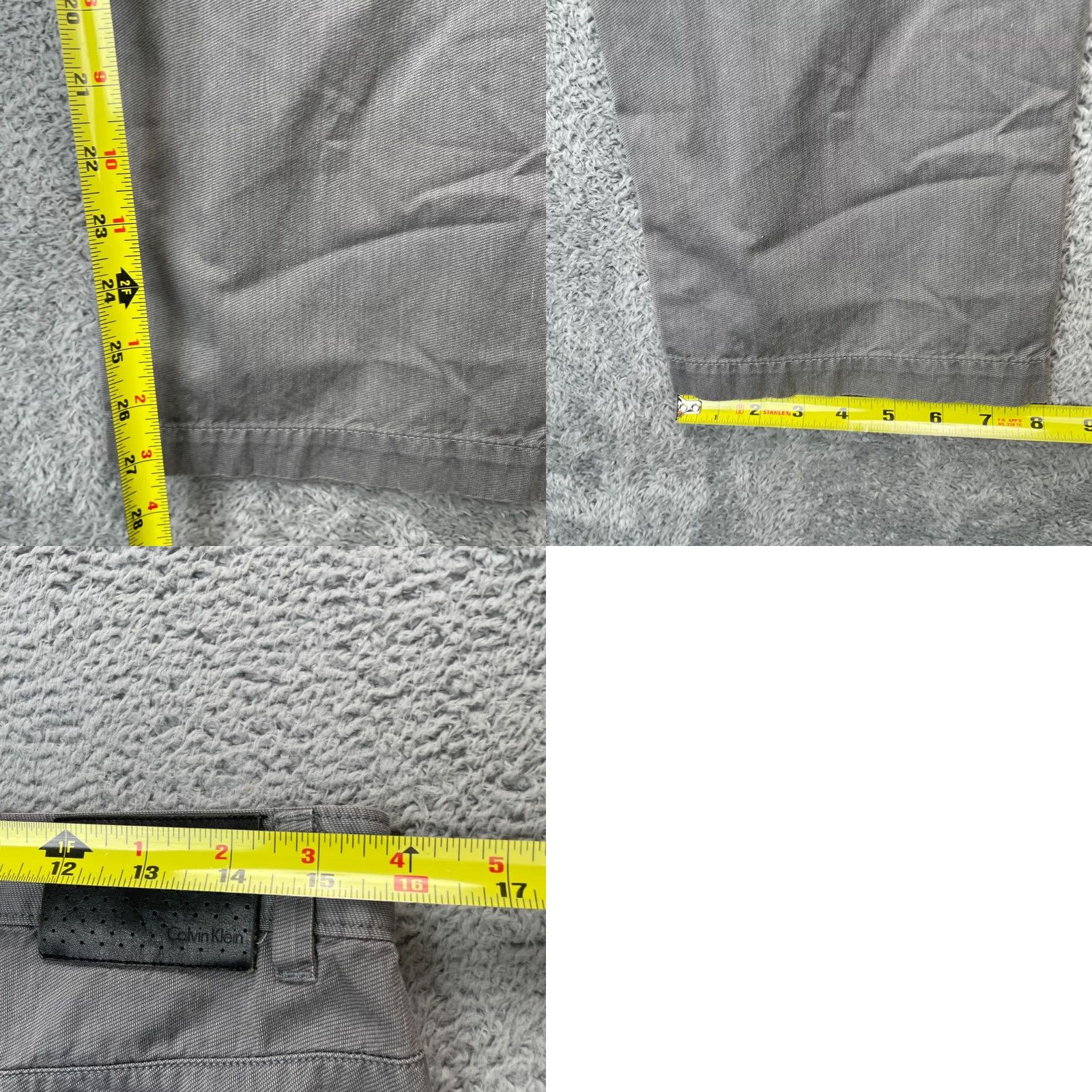Calvin Klein Calvin Klein Pants Mens 32x30 Gray Cotton Chino Straight Leg Size US 32 / EU 48 - 8 Thumbnail