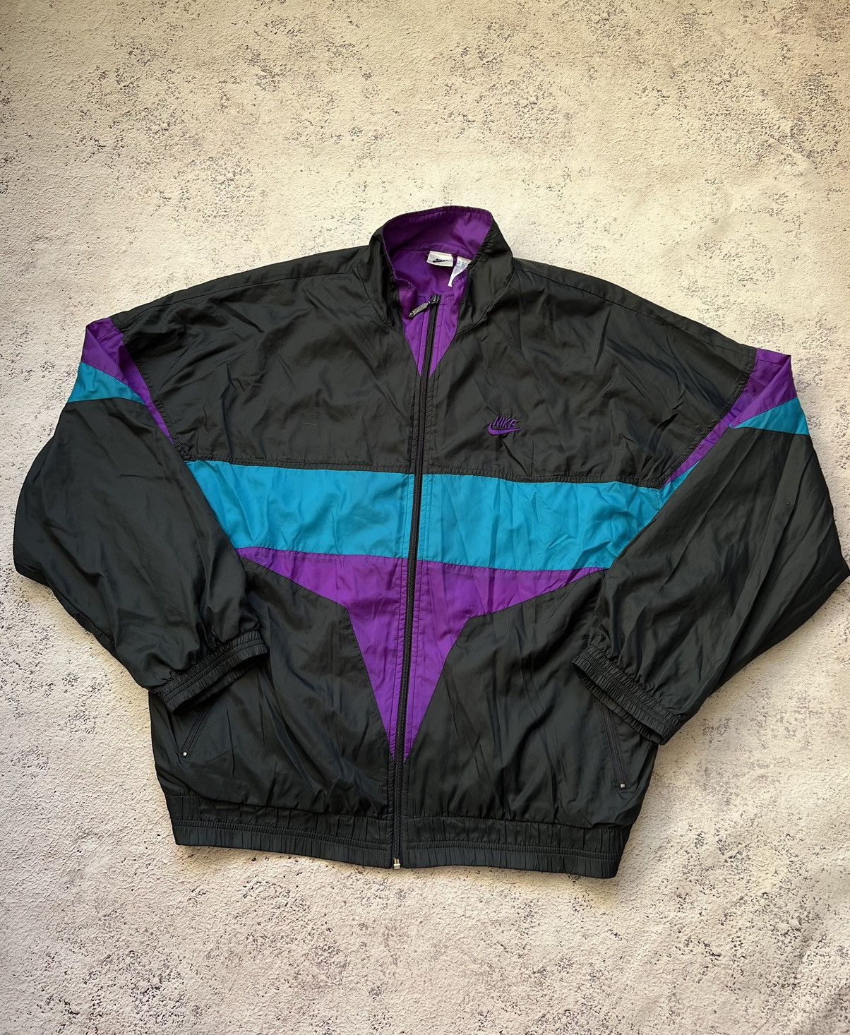 Nike × Vintage Nike Vintage Nylon Track Top Jacket Size US XL / EU 56 / 4 - 1 Thumbnail
