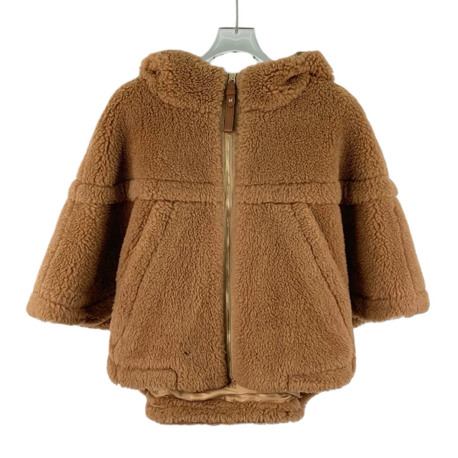 Max Mara maxmara beige teddy hooded zip cape coat Size M / US 6-8 / IT 42-44 - 1 Thumbnail