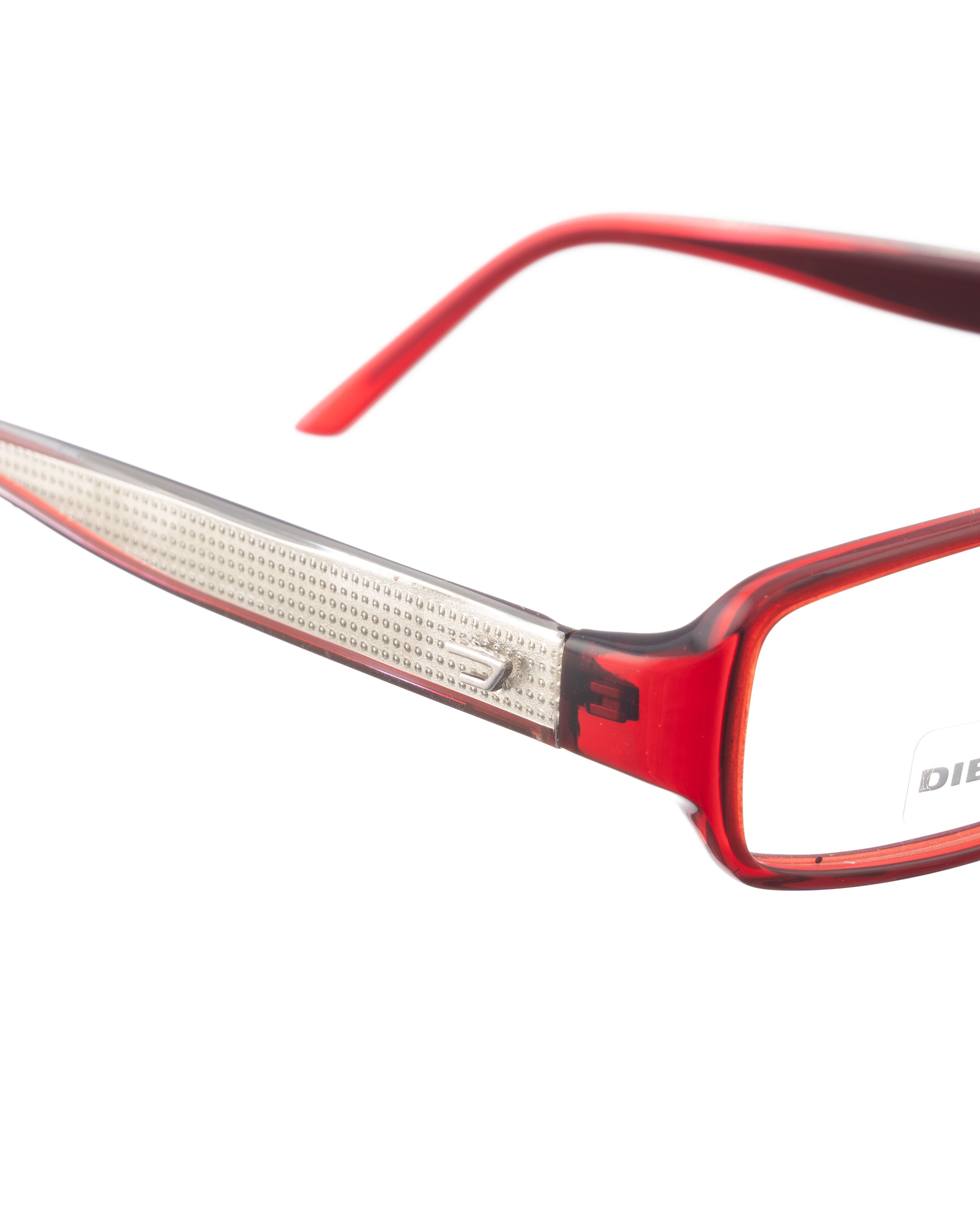 Diesel Diesel 90s Black Burgundy Glasses with Silver Temples Size ONE SIZE - 3 Thumbnail