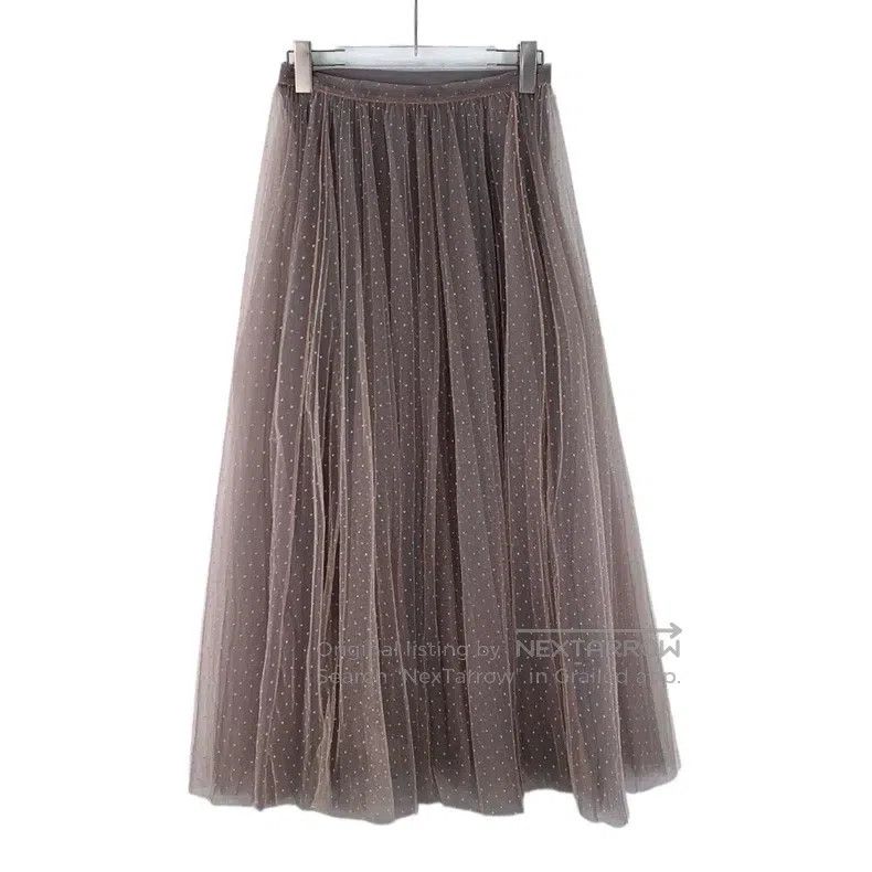 Dior Dior Pink-brown mulberry silk polka dot casual mesh skirt Size 25" / US 0 / IT 36 - 2 Thumbnail