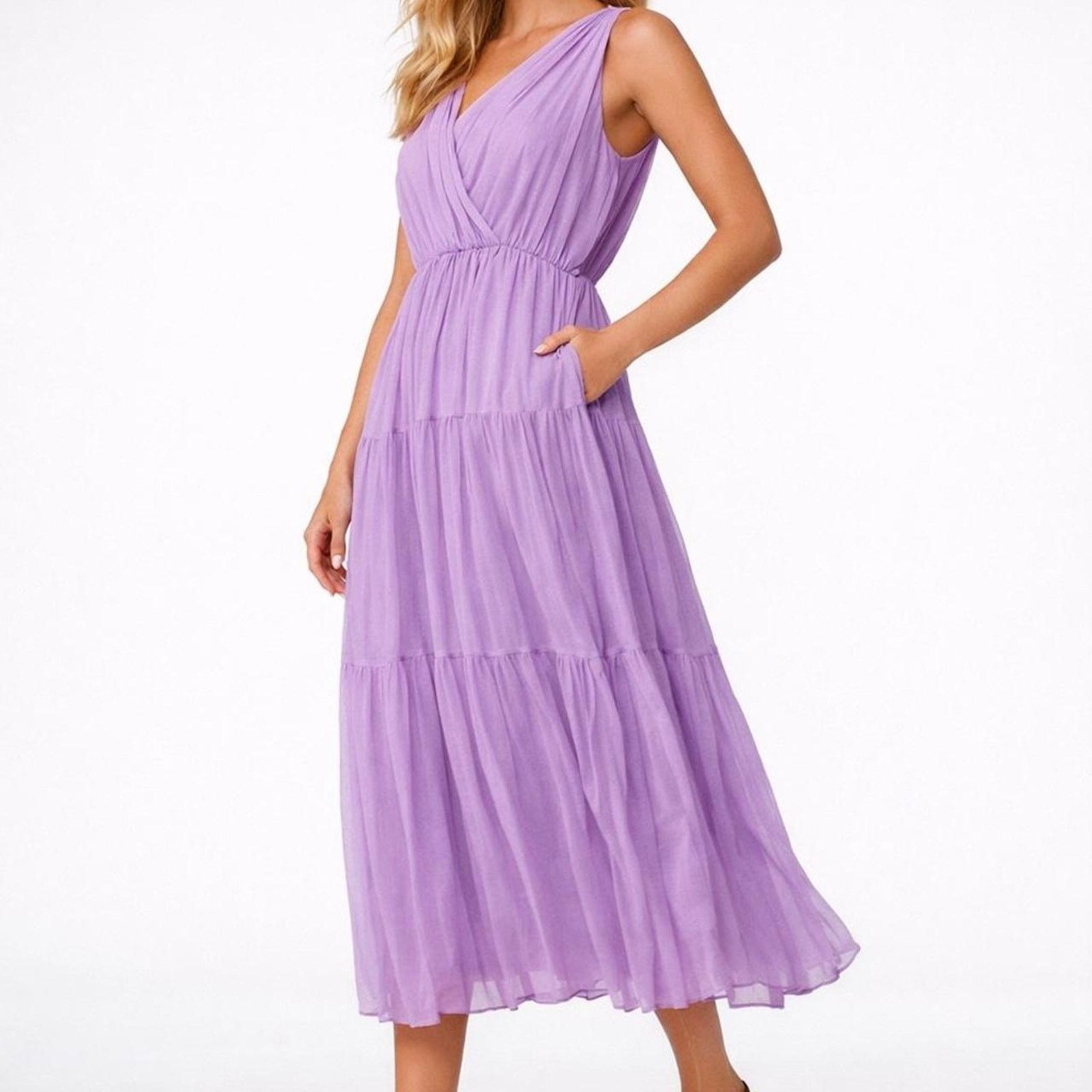 Anthropologie Anthropology - lavender maxi dress, sleeveless. Size XS / US 0-2 / IT 36-38 - 1 Thumbnail