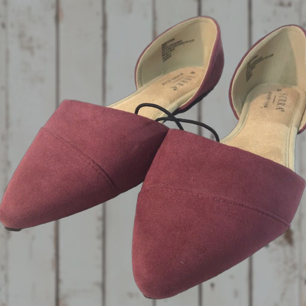 Vintage Serra Women’s Memory Foam Flat Shoes Size 8 Berry Pointed Toe Summer Casual Size US 8 / IT 38 - 1 Thumbnail
