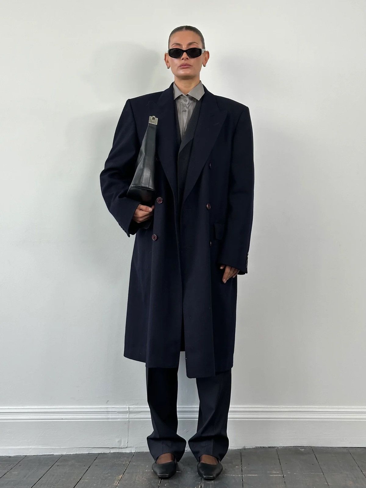 Christian Dior Monsieur Vintage Navy Wool Christian Dior Coat Size US L / EU 52-54 / 3 - 5 Thumbnail