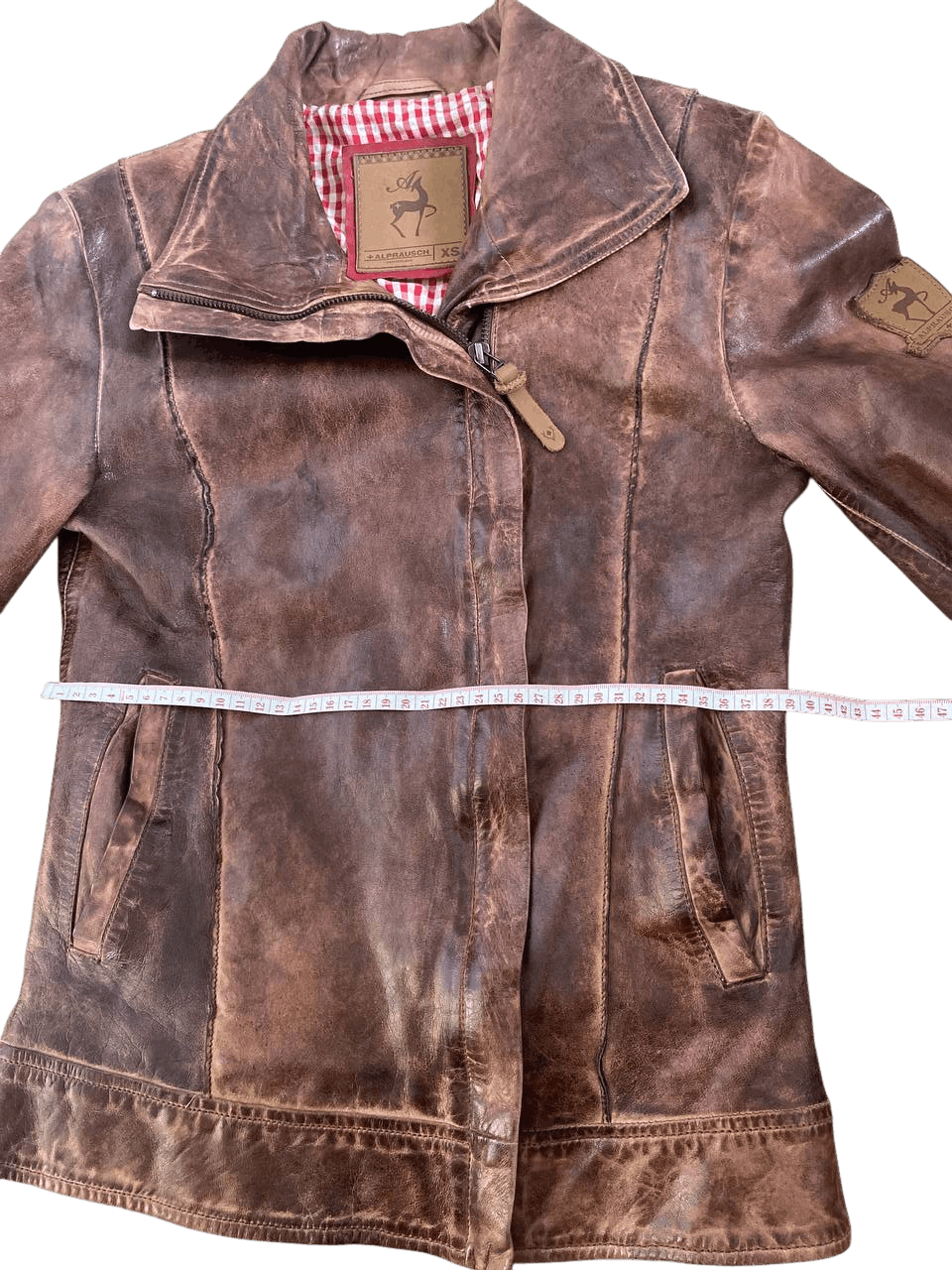 Other Alprausch Brown Distressed Leather Jacket XS Swiss Design Size XS / US 0-2 / IT 36-38 - 13 Thumbnail