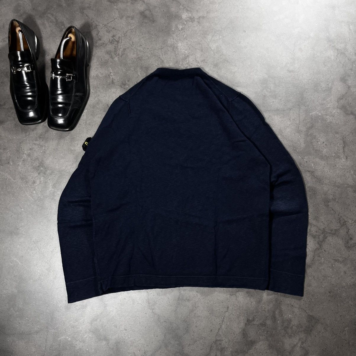 Stone Island Stone Island 00s Vintage Vneck Knit Sweater Massimo Osti Size US L / EU 52-54 / 3 - 11 Thumbnail