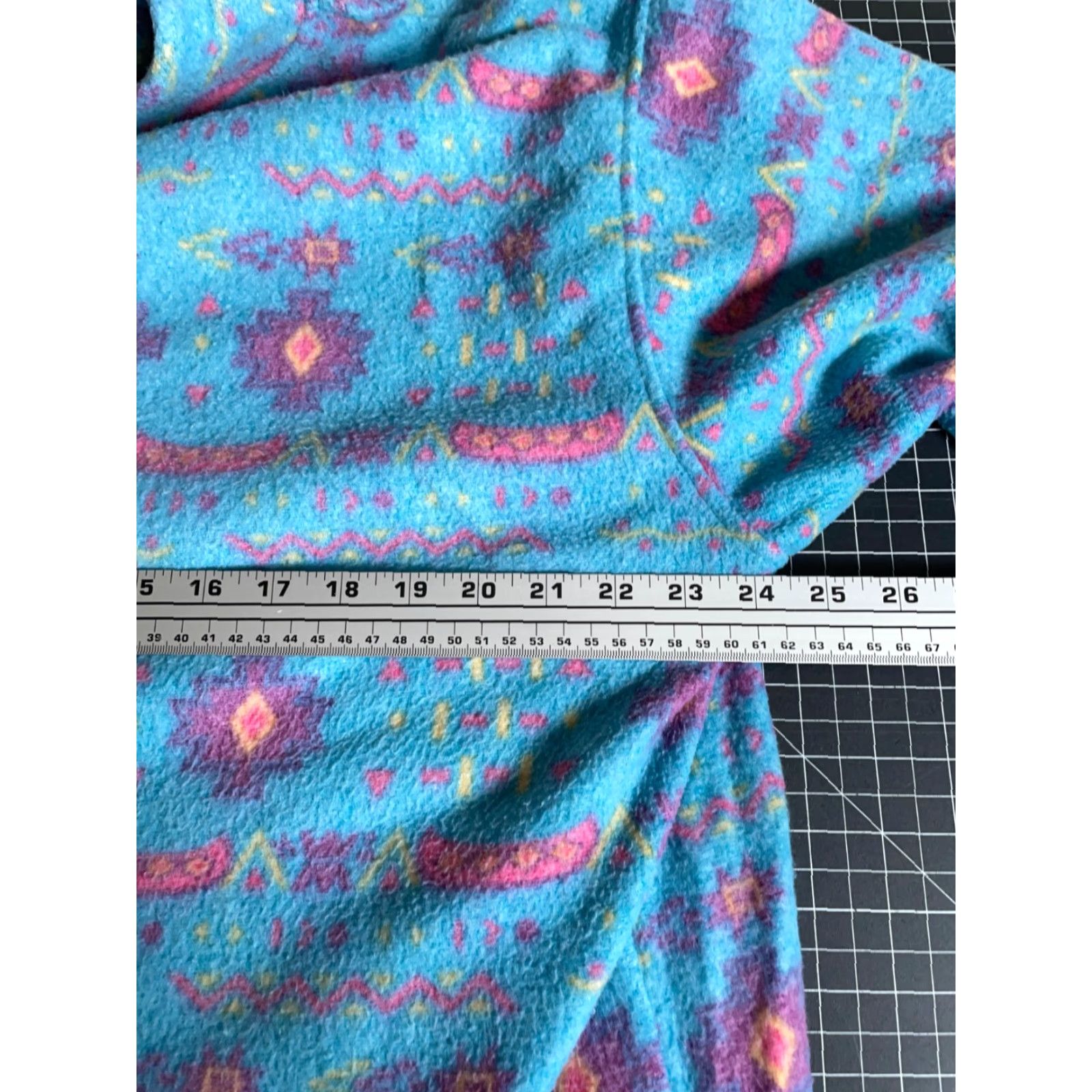 Vintage VINTAGE Eve Aztec Pattern Fleece Jacket Womens 3X Light Blue Geometric Southwestern Size XXL / US 16-18 / IT 52-54 - 5 Thumbnail