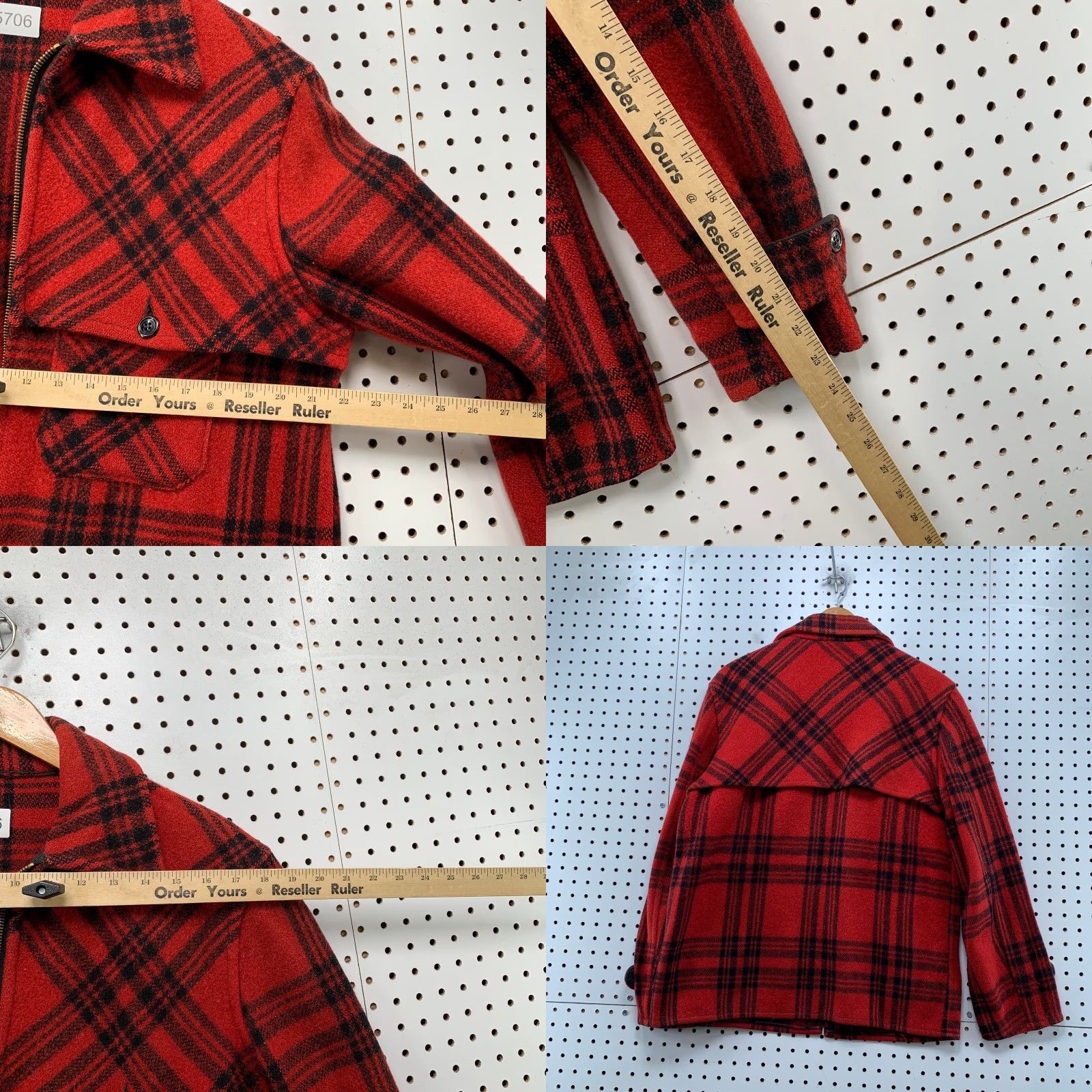 Vintage VINTAGE Hercules Wool Jacket Mens M Red Buffalo Plaid Hunting Western 60s 50s Bomber Jacket Wool Pattern Modern Size US M / EU 48-50 / 2 - 9 Thumbnail