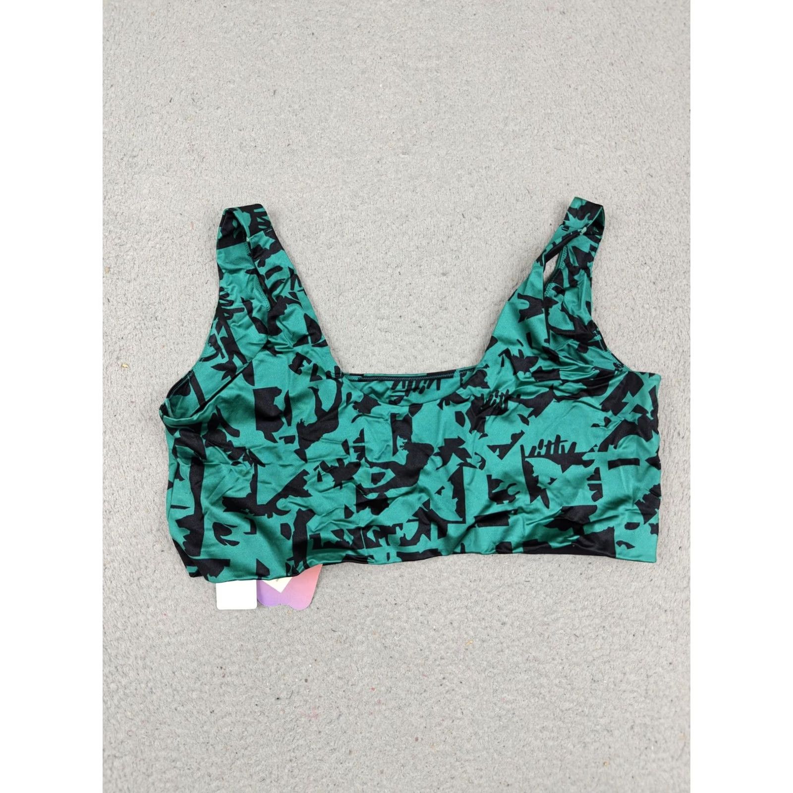 Vintage Yitty Headliner Shaping Midi Bralette Top Womens 3X Green Deep Sea Lizzouette Shapewear Budge Slimming Stretch Knit Geometric Size XXL / US 16-18 / IT 52-54 - 5 Thumbnail