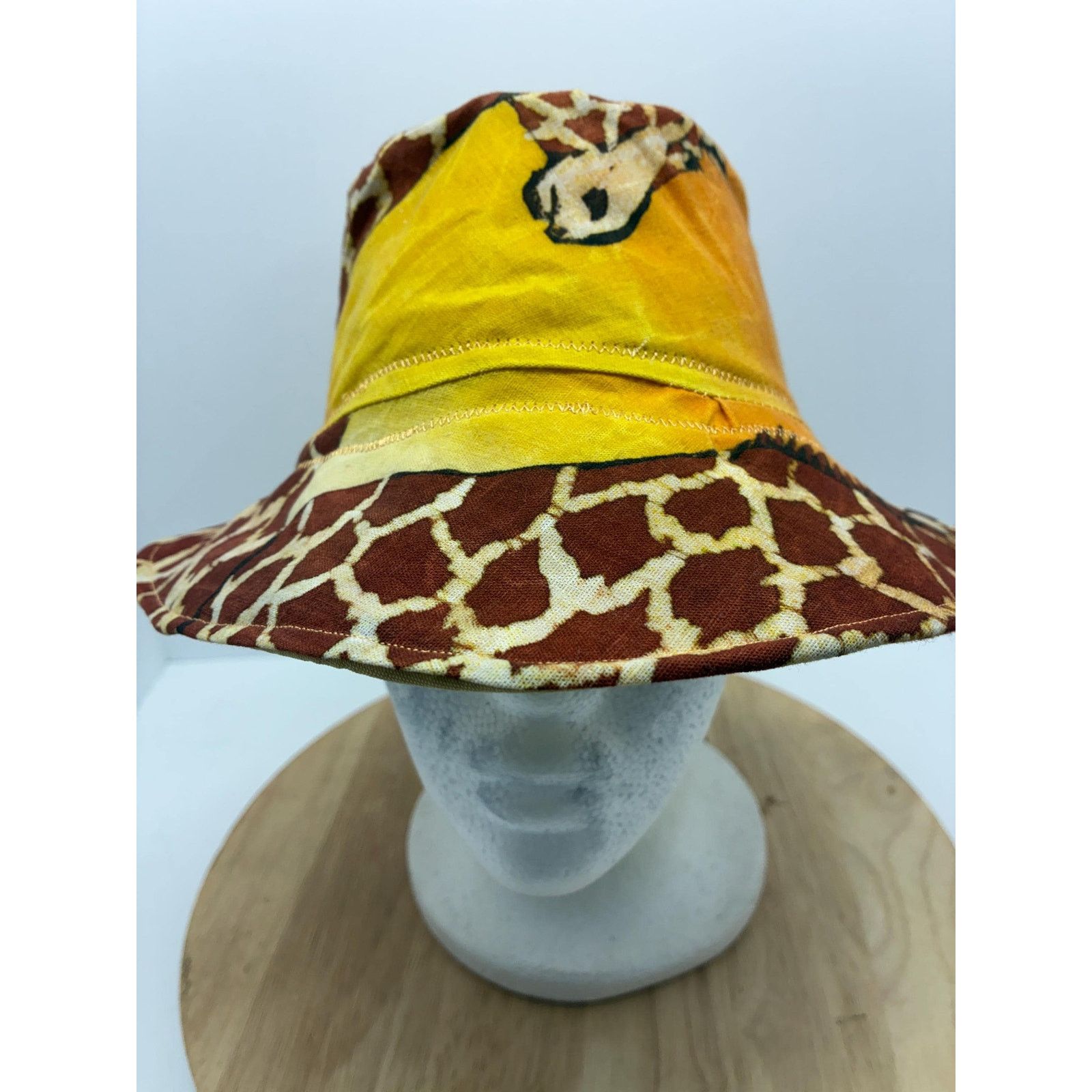 Other Gerald — Upcycled Waxed Cotton Giraffe Bucket Hat Size ONE SIZE - 1 Thumbnail