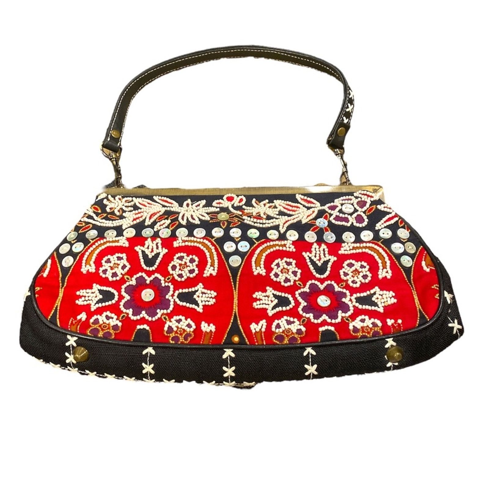 Other ISABELLA FIORE Beaded Floral Convertible Clutched Bag Size ONE SIZE - 2 Thumbnail