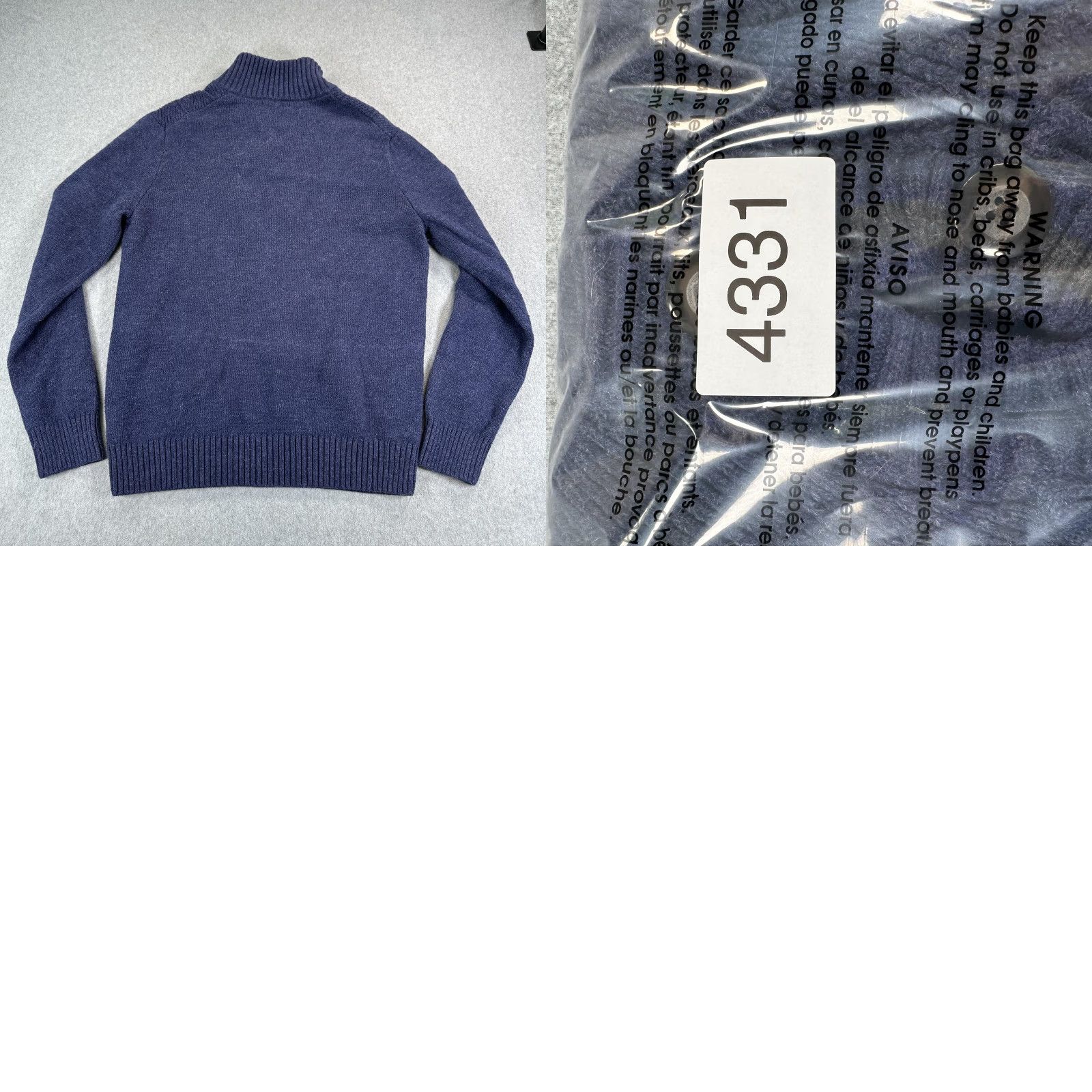Banana Republic Banana Republic Sweater Mens Large Blue Henley Mock Neck Textured Knit Pullover Size US L / EU 52-54 / 3 - 8 Thumbnail