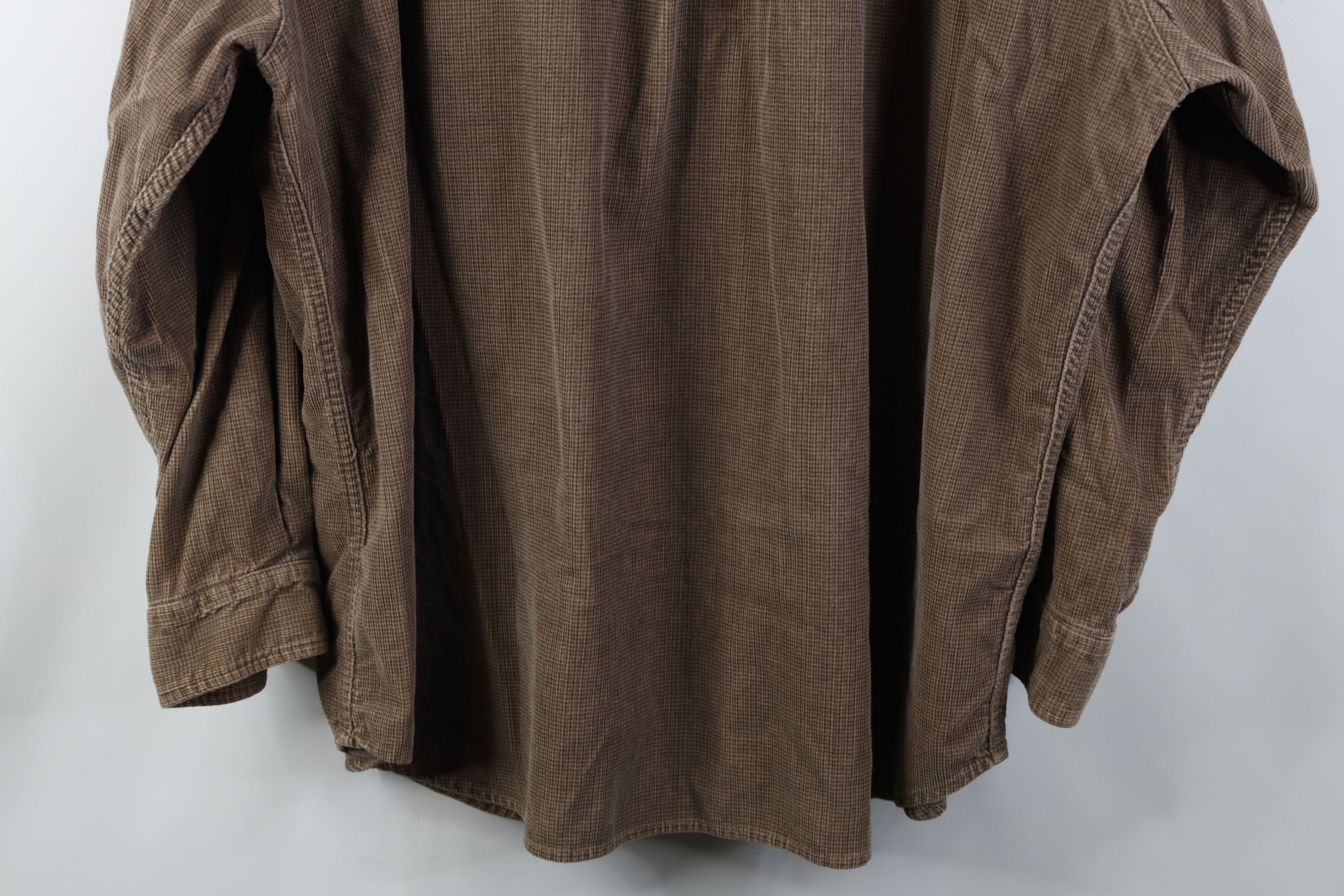 Vintage Vintage 90s Streetwear Collared Button Down Shirt Brown Size US XXL / EU 58 / 5 - 11 Thumbnail