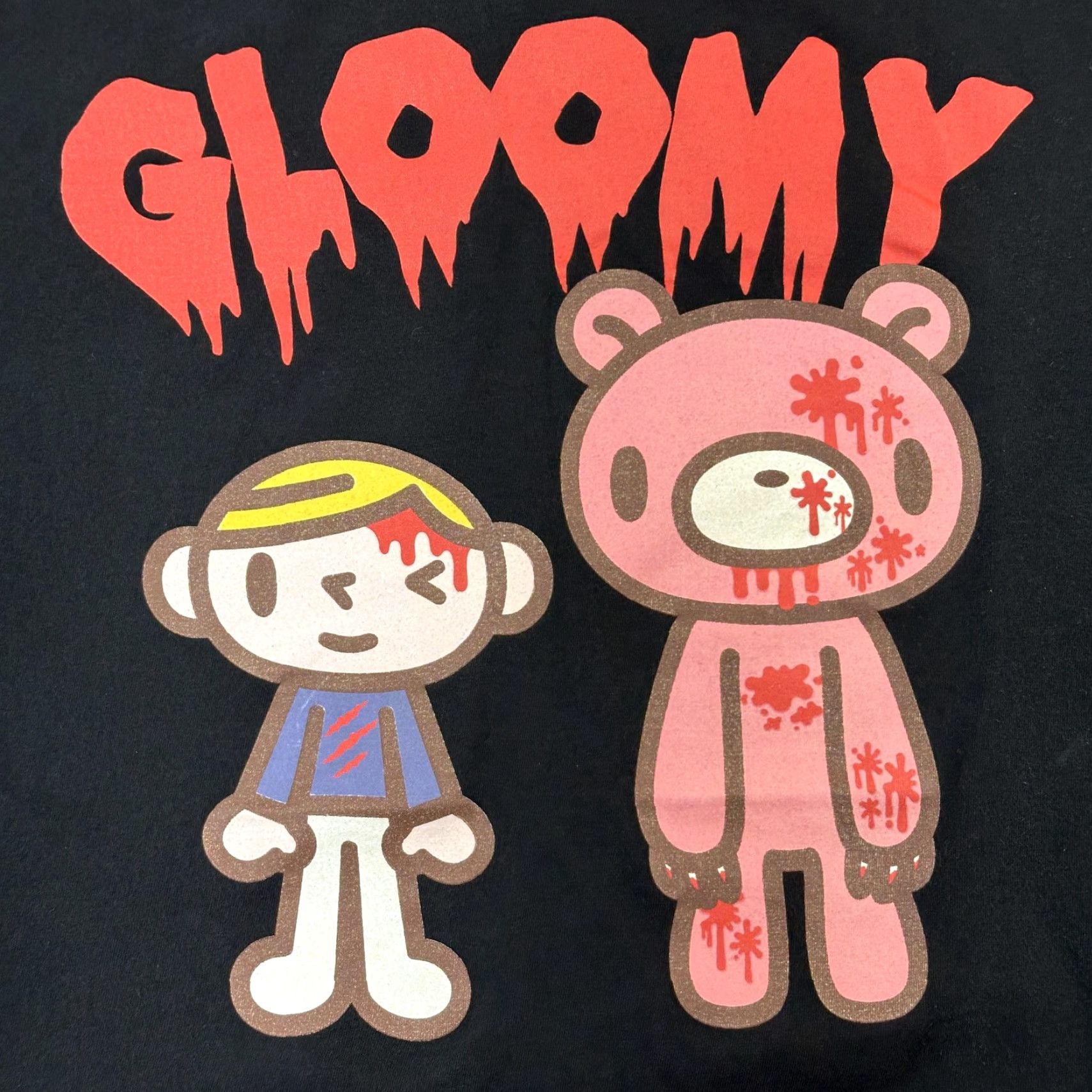 Vintage Gloomy Bear Shirt Mens XL Black Mori Chack Graphic Blood Stain Anime Tee Size US XL / EU 56 / 4 - 2 Thumbnail