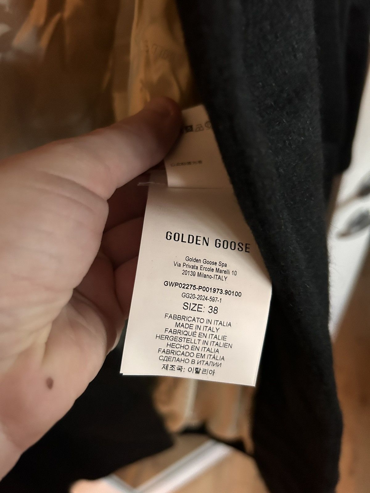 Golden Goose Golden Goose Single-Breasted Black Cocoon Coat Size S / US 4 / IT 40 - 8 Thumbnail