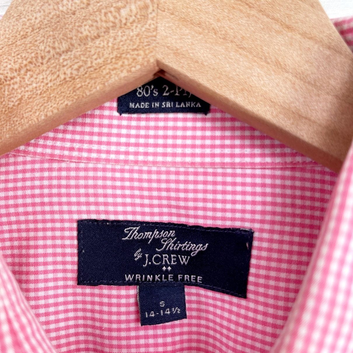 J.Crew J Crew Poplin Shirt Pink Gingham Button Down Mens S Size US S / EU 44-46 / 1 - 5 Thumbnail