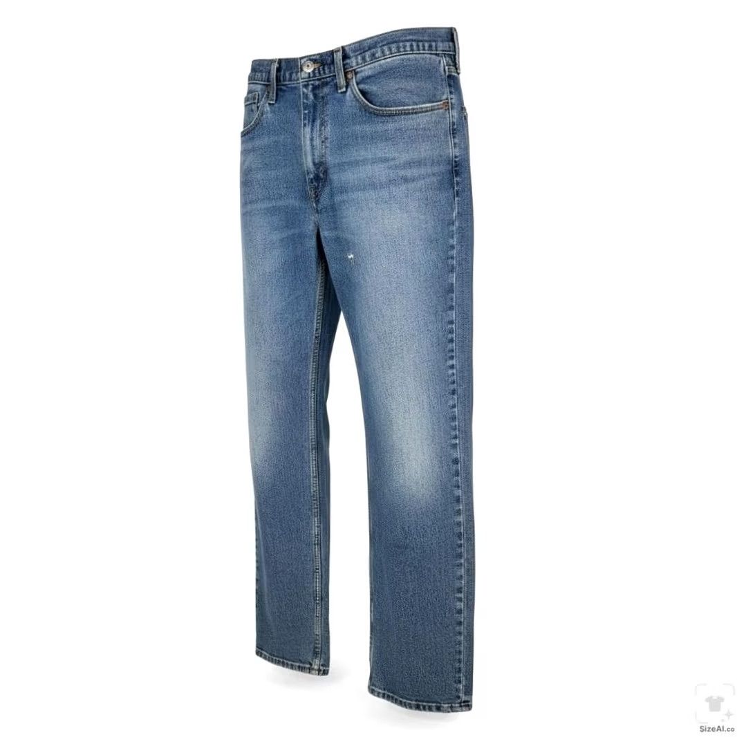 Levi's Levi's 501 Jeans Mens 34x32 Blue Medium Wash Straight Button Fly Stretch Denim Regular Fit Size US 34 / EU 50 - 2 Thumbnail
