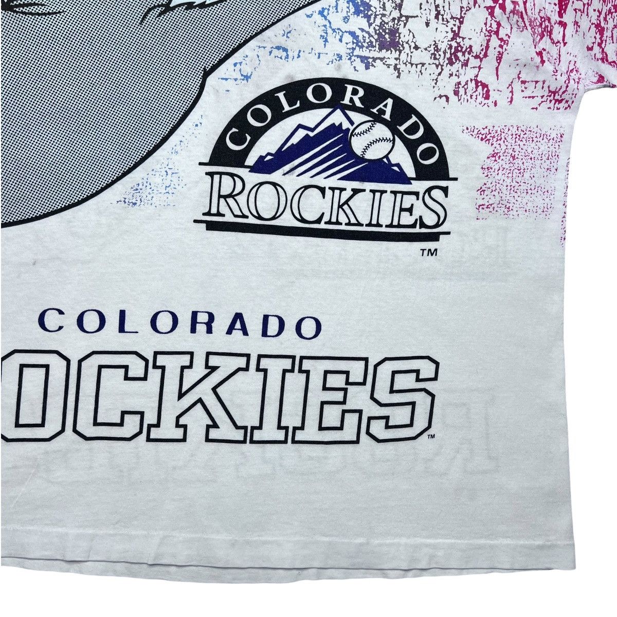 MLB 93 MLB Colorado Rockies Taz Looney Tunes All Over Print Tee Size US XL / EU 56 / 4 - 14 Thumbnail