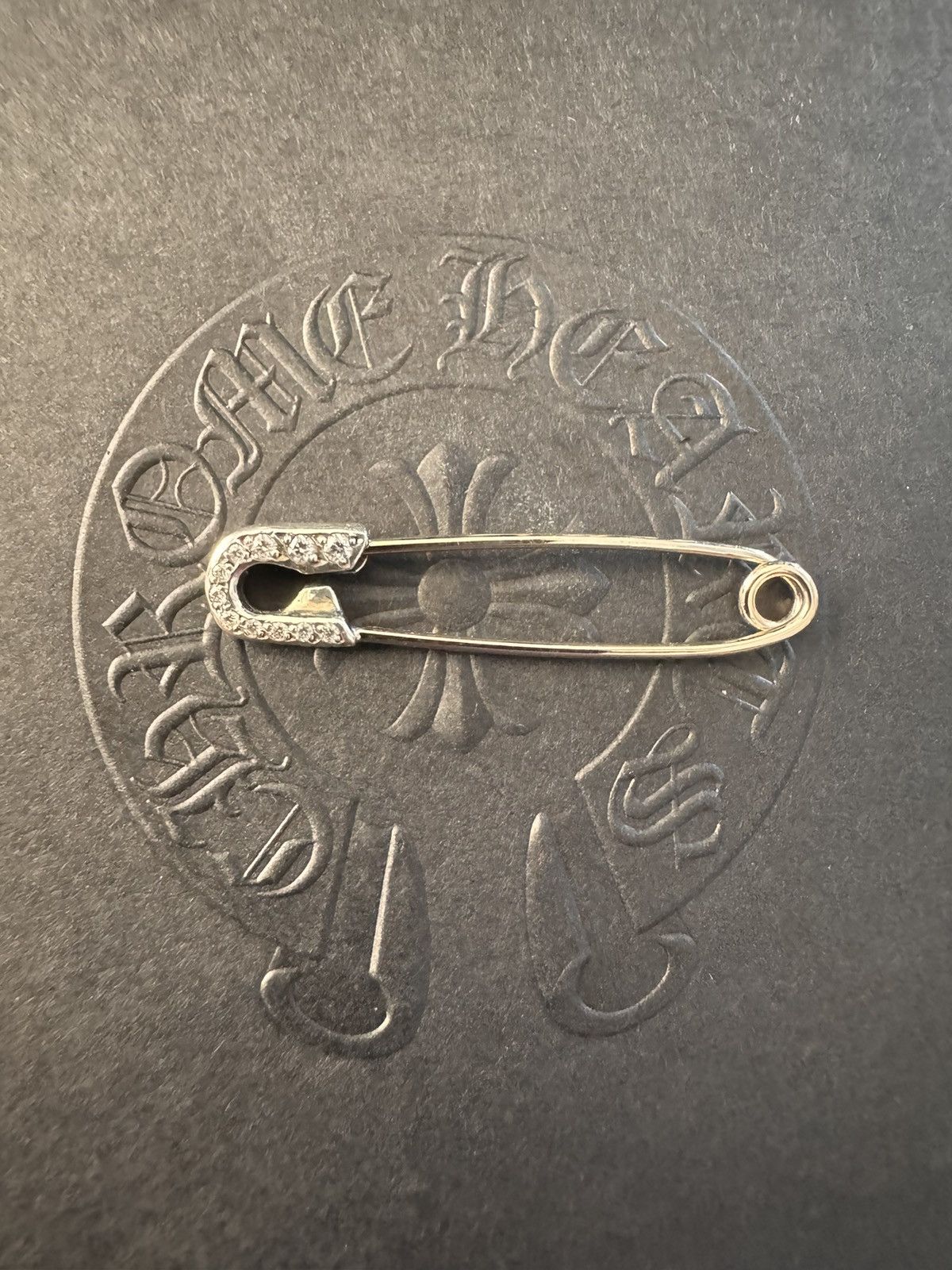 Chrome Hearts Chrome Hearts Silver Safety Pin With Pave Diamond Size ONE SIZE - 2 Preview