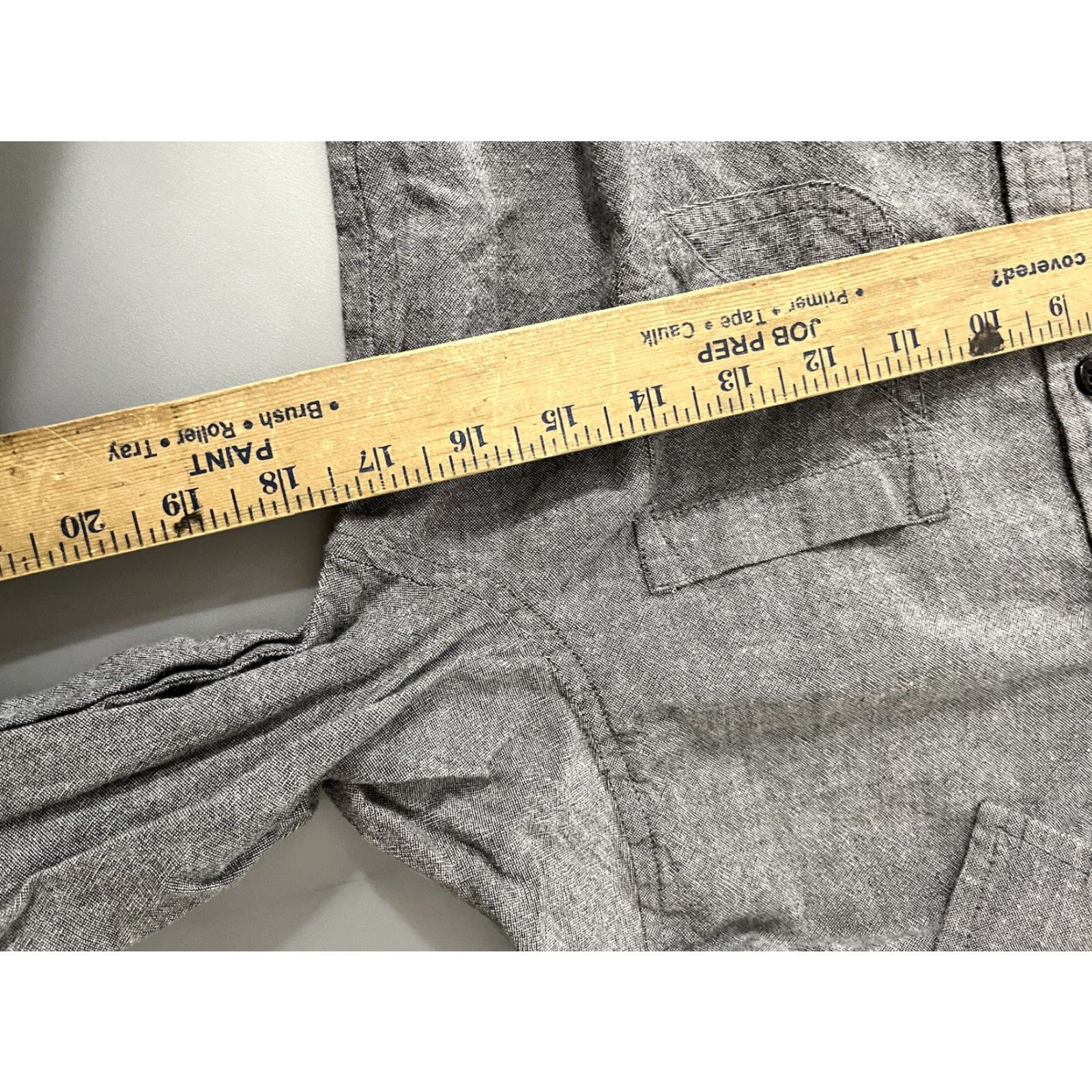 Vintage ROXY Shirt Womens Long Sleeve Button Front Pockets Collared Gray 47% Polyester 53% Cotton Size M Size M / US 6-8 / IT 42-44 - 5 Thumbnail