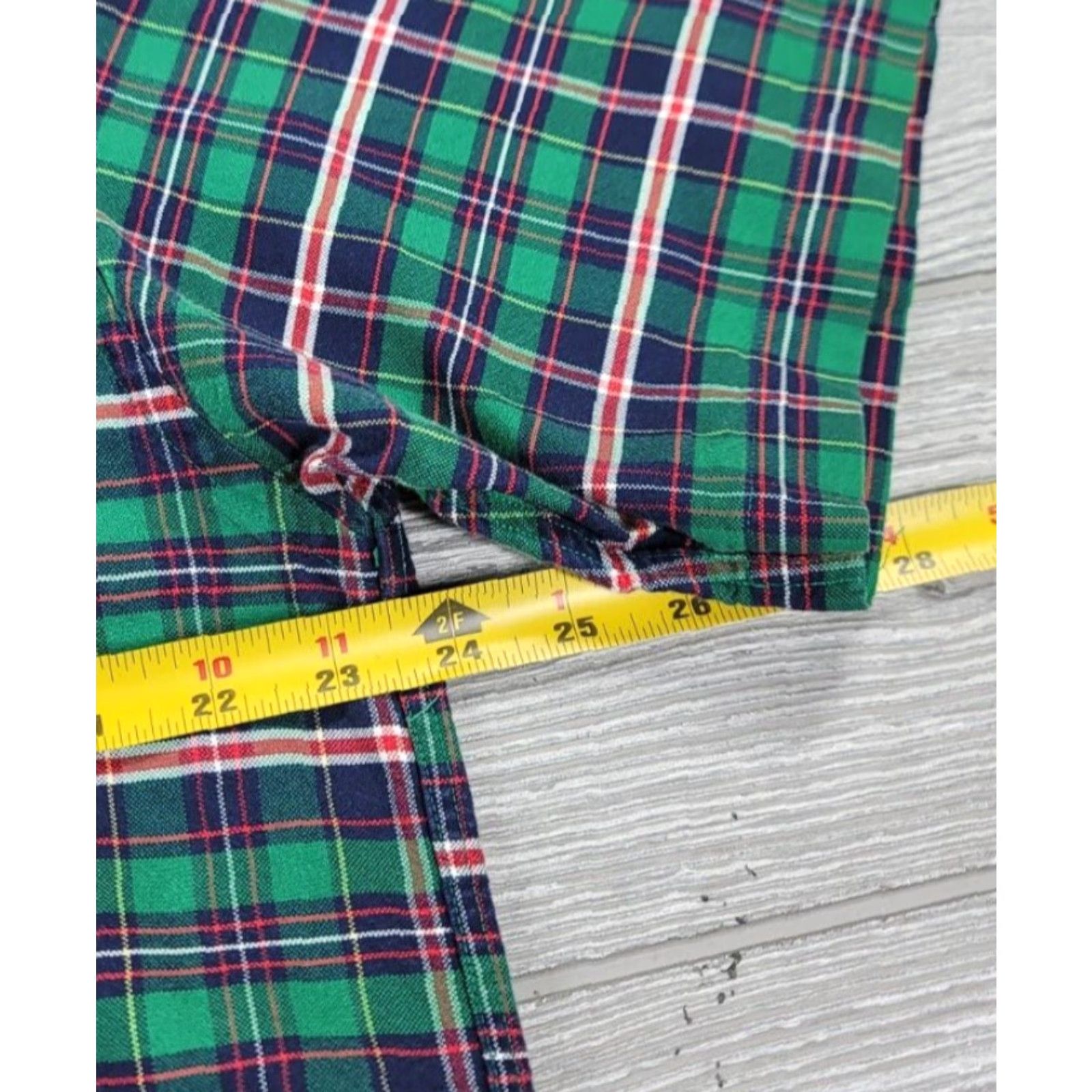 Tommy Hilfiger VINTAGE Tommy Hilfiger Shirt Men's Plaid Button-Up Short Sleeve M Green 90s Crest Logo Size US M / EU 48-50 / 2 - 8 Thumbnail
