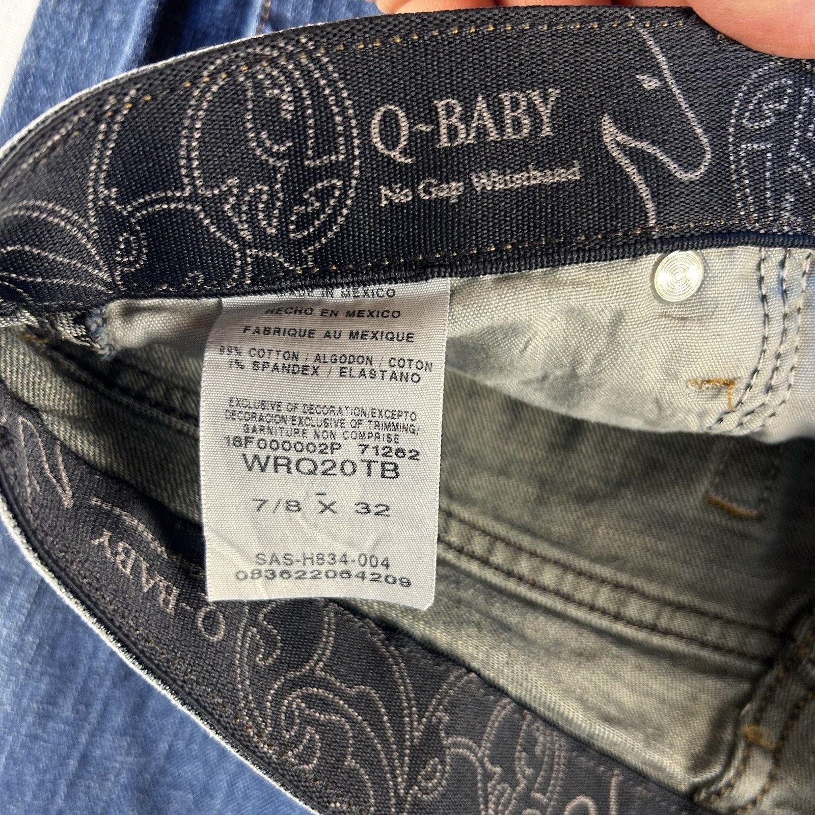 Wrangler Wrangler Q-Baby No Gap Riding Jeans Womens 7/8 32"(fit 31") Size 29" - 9 Thumbnail