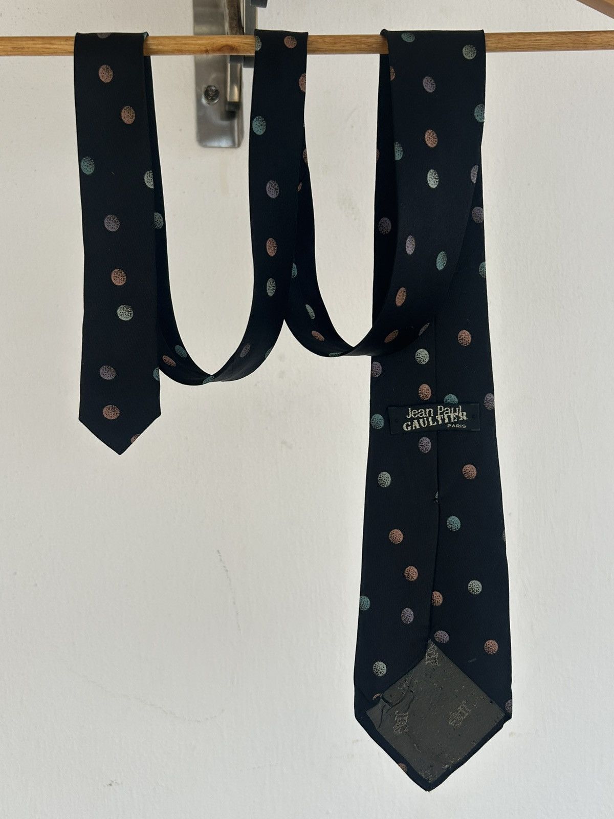 Jean Paul Gaultier JPG Paris Vintage Polkadot Tie Black Size ONE SIZE - 2 Thumbnail