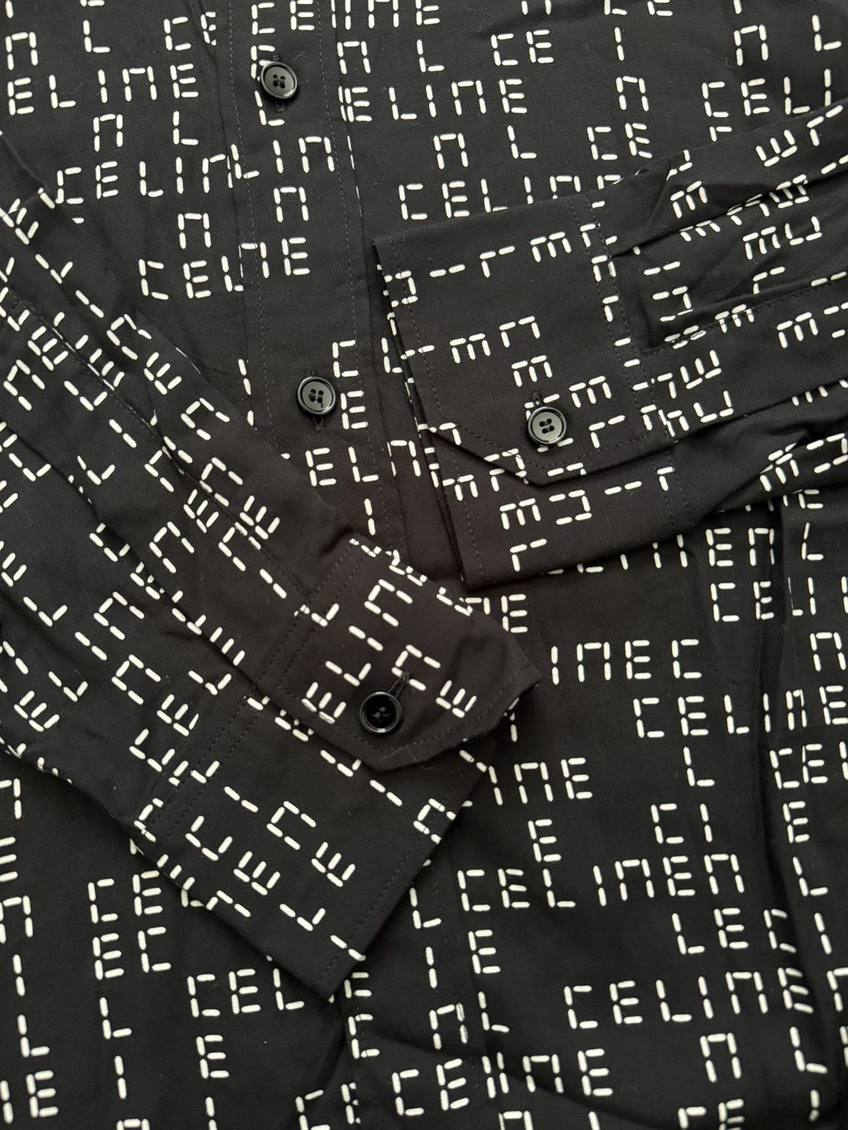 Celine FW22 Celine Hedi Slimane Analog Logo Monogram Button Shirt Size US S / EU 44-46 / 1 - 3 Thumbnail