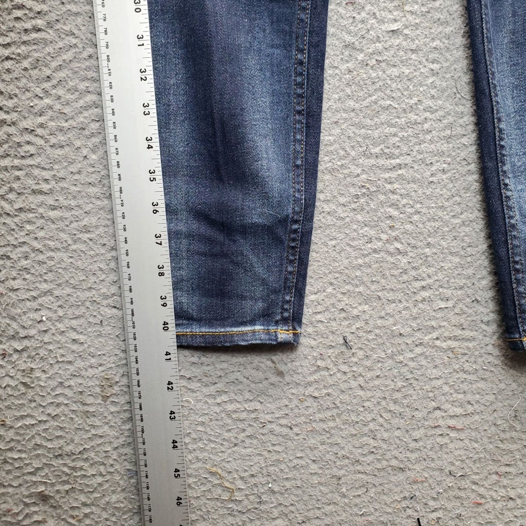 Vintage VIGOSS Jagger Skinny Jeans Womens 31 Blue Denim Stretch Distressed Whiskered Jeans Size 24" / US 00 / IT 34 - 3 Thumbnail
