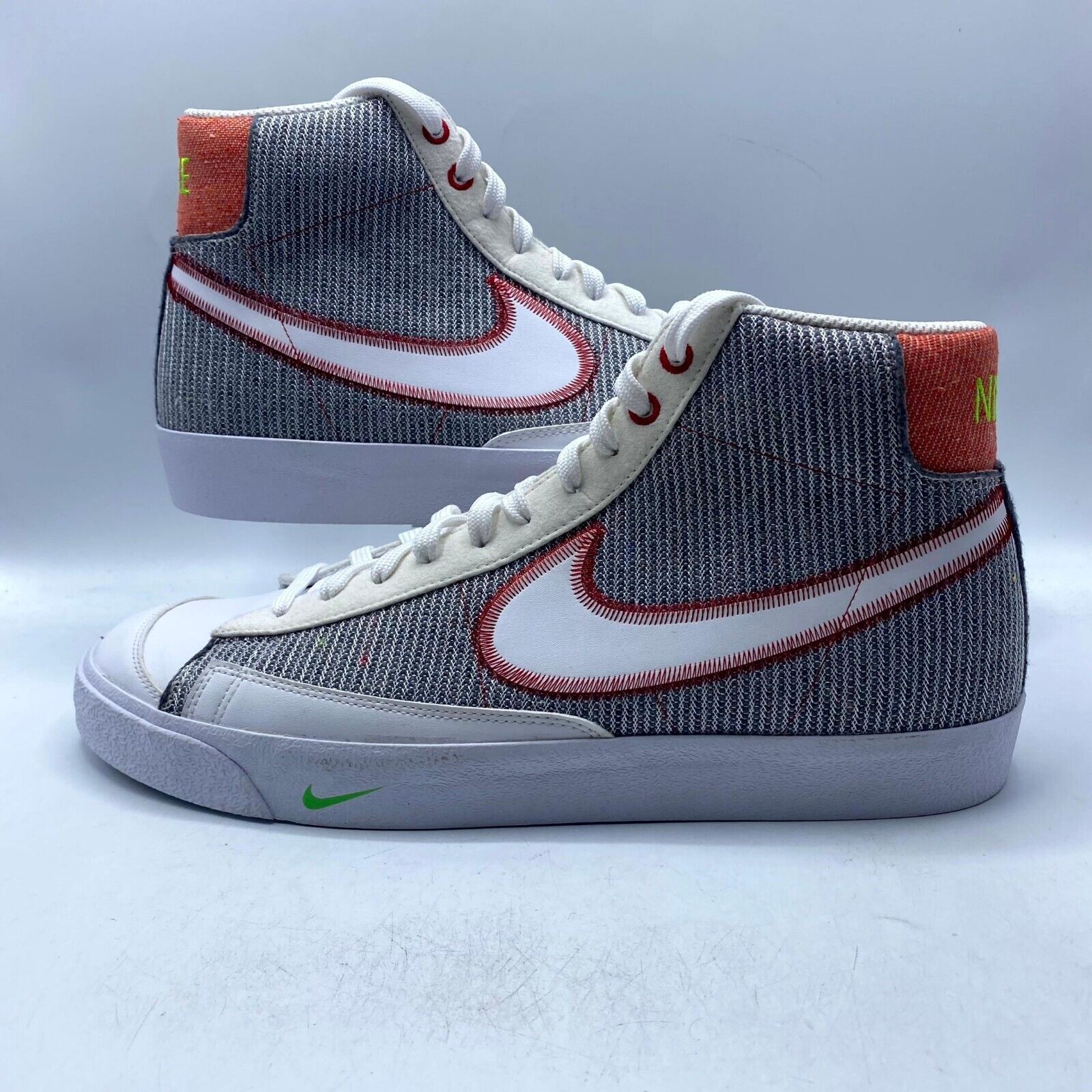 Nike NEW Nike Blazer Mid '77 Men's Gray White Red CW5838-022 Size US 14 / EU 47 - 2 Thumbnail