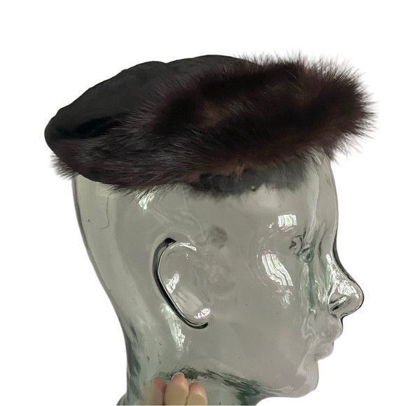Vintage Vintage Velvet Burlesque Cocktail Sculpted Headband Half Hat Size ONE SIZE - 5 Thumbnail