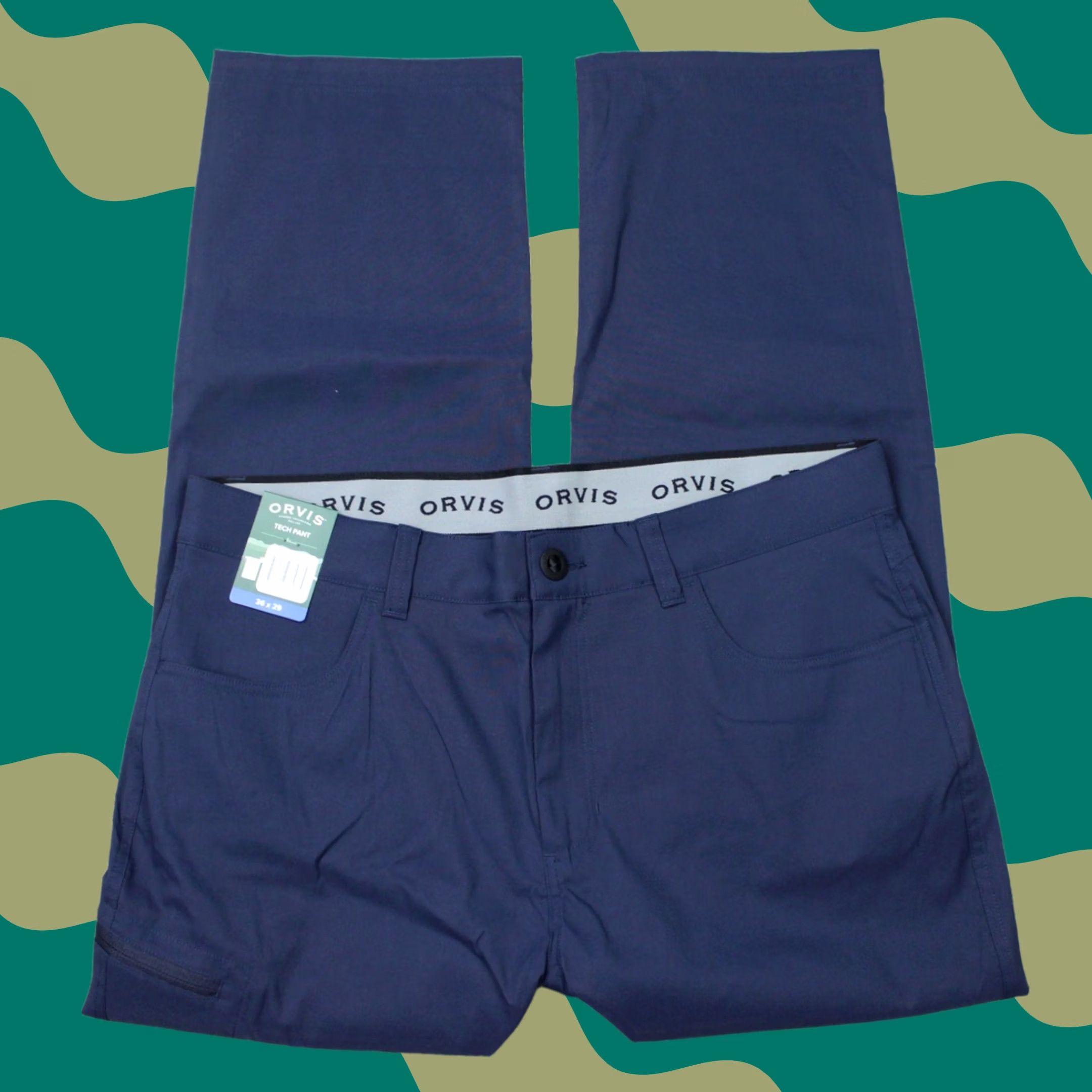 Orvis Orvis Tech Pants Mens 36x29 Blue Water Repellent Cargo Gorpcore Work Stretch Pants Size US 36 / EU 52 - 1 Thumbnail