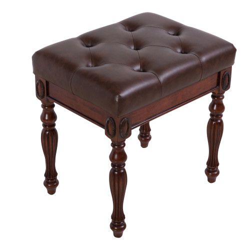 Designer × Homemade American solid wood high elastic shoe changing stool(Brown) Size US L / EU 52-54 / 3 - 1 Thumbnail