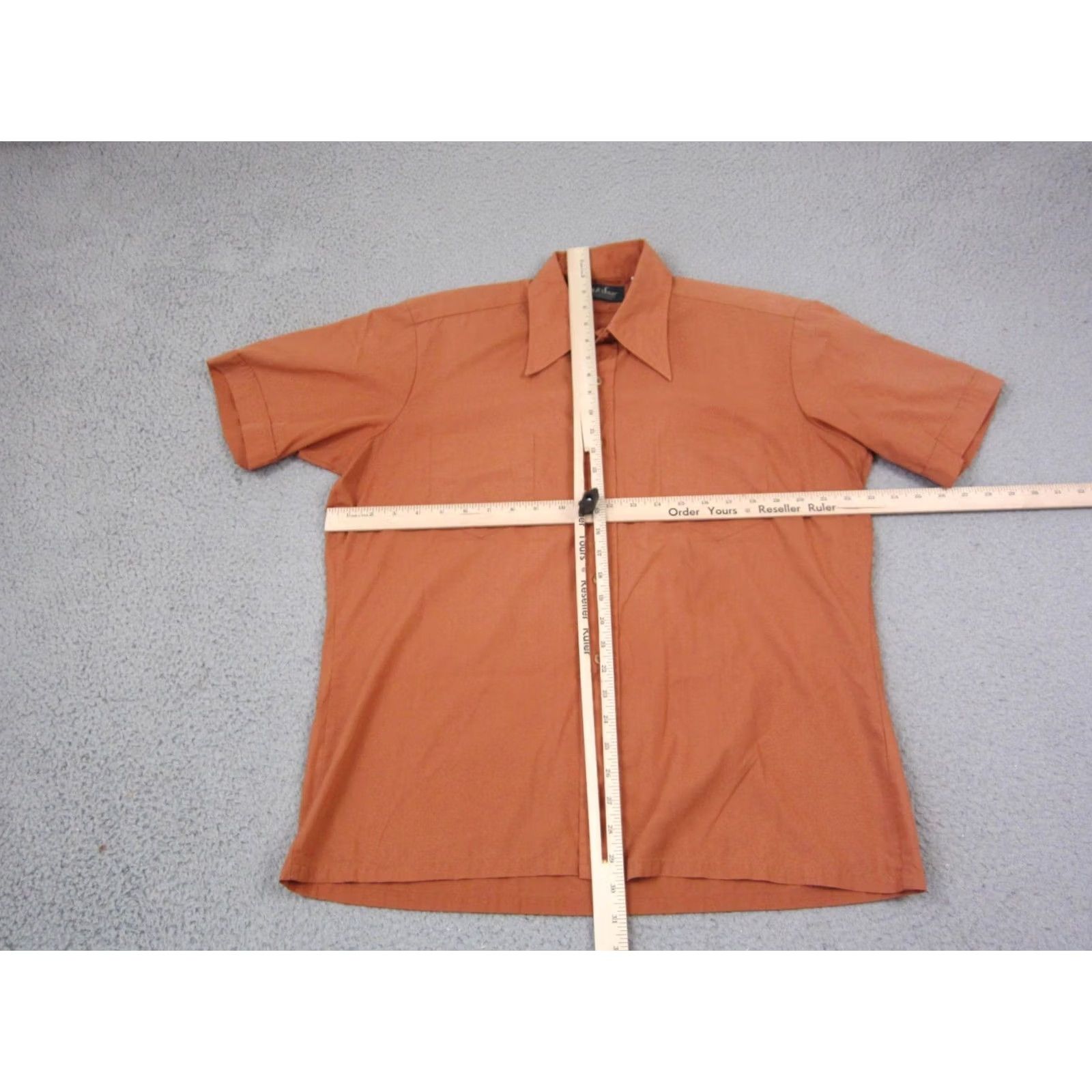 Vintage Vintage Ka-Star Shirt Mens L Orange Disco Leisure Short Sleeve Button-Up Collared 70s 80s Size US L / EU 52-54 / 3 - 6 Thumbnail