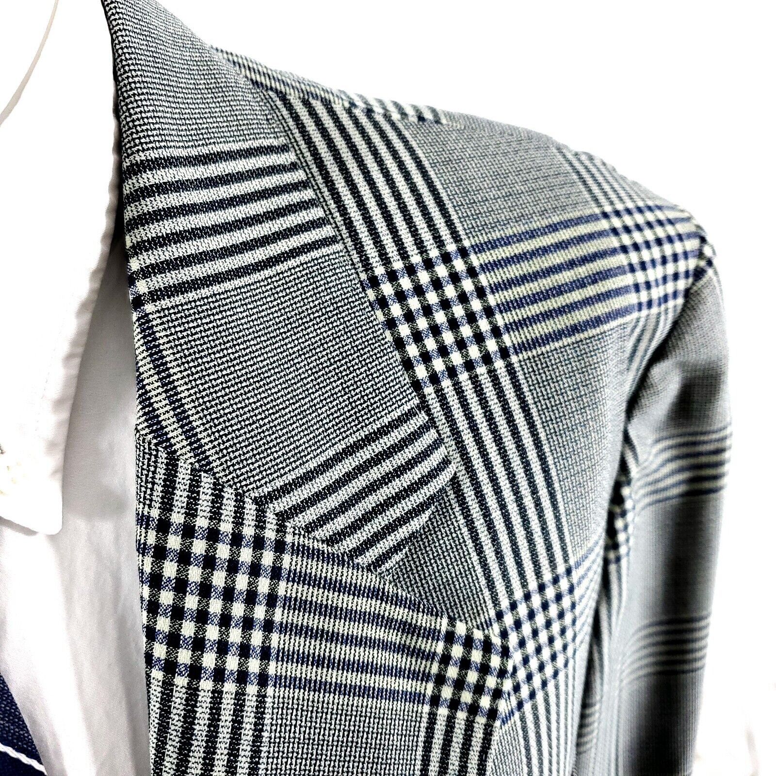 Ermenegildo Zegna DAMAGED Ermenegildo Zegna High Performance Wool 2 Button Bla Size 42L - 2 Thumbnail